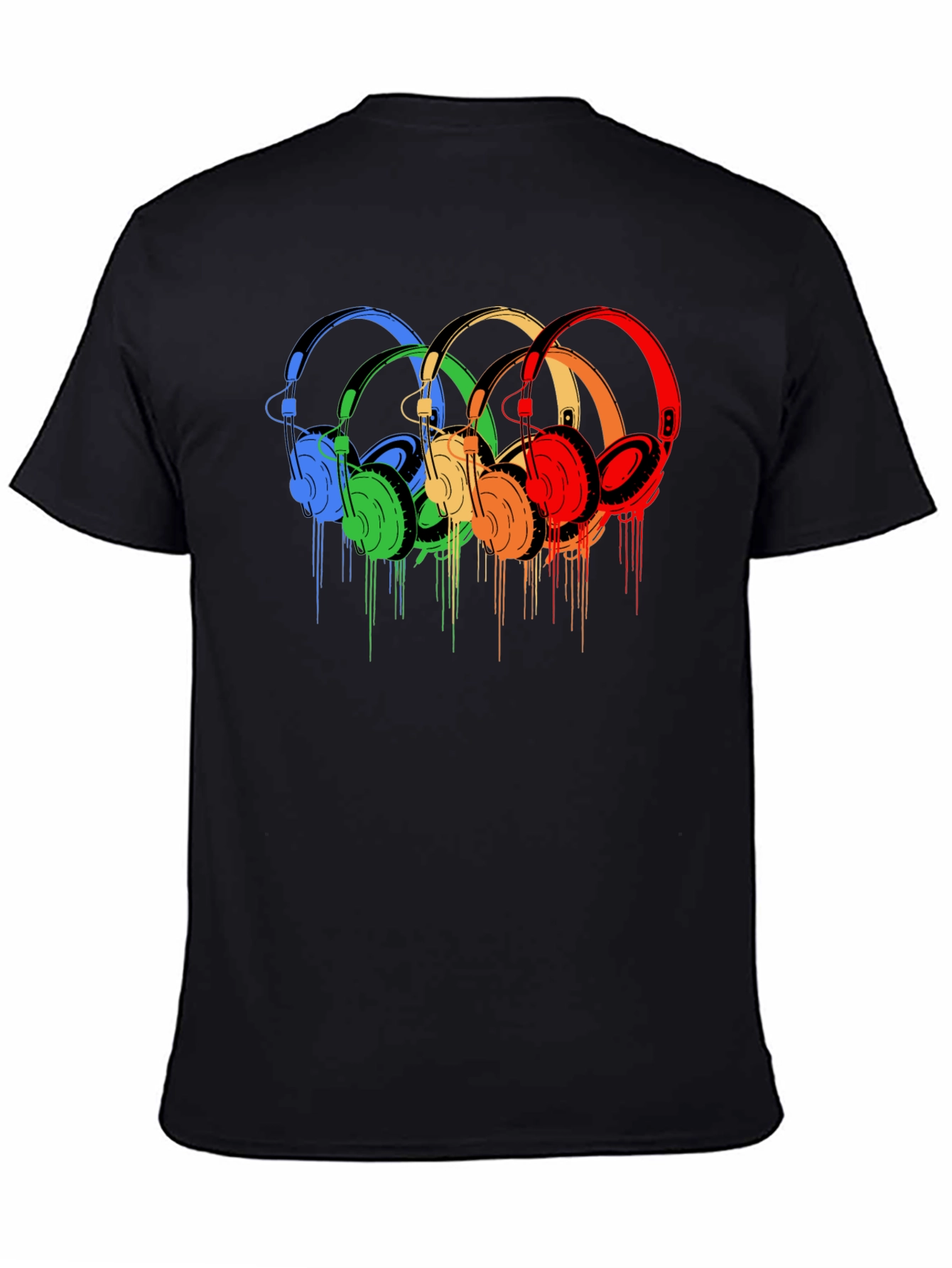 Rainbow Headphone Graphic Tee - Stylish Music Lover Shirt