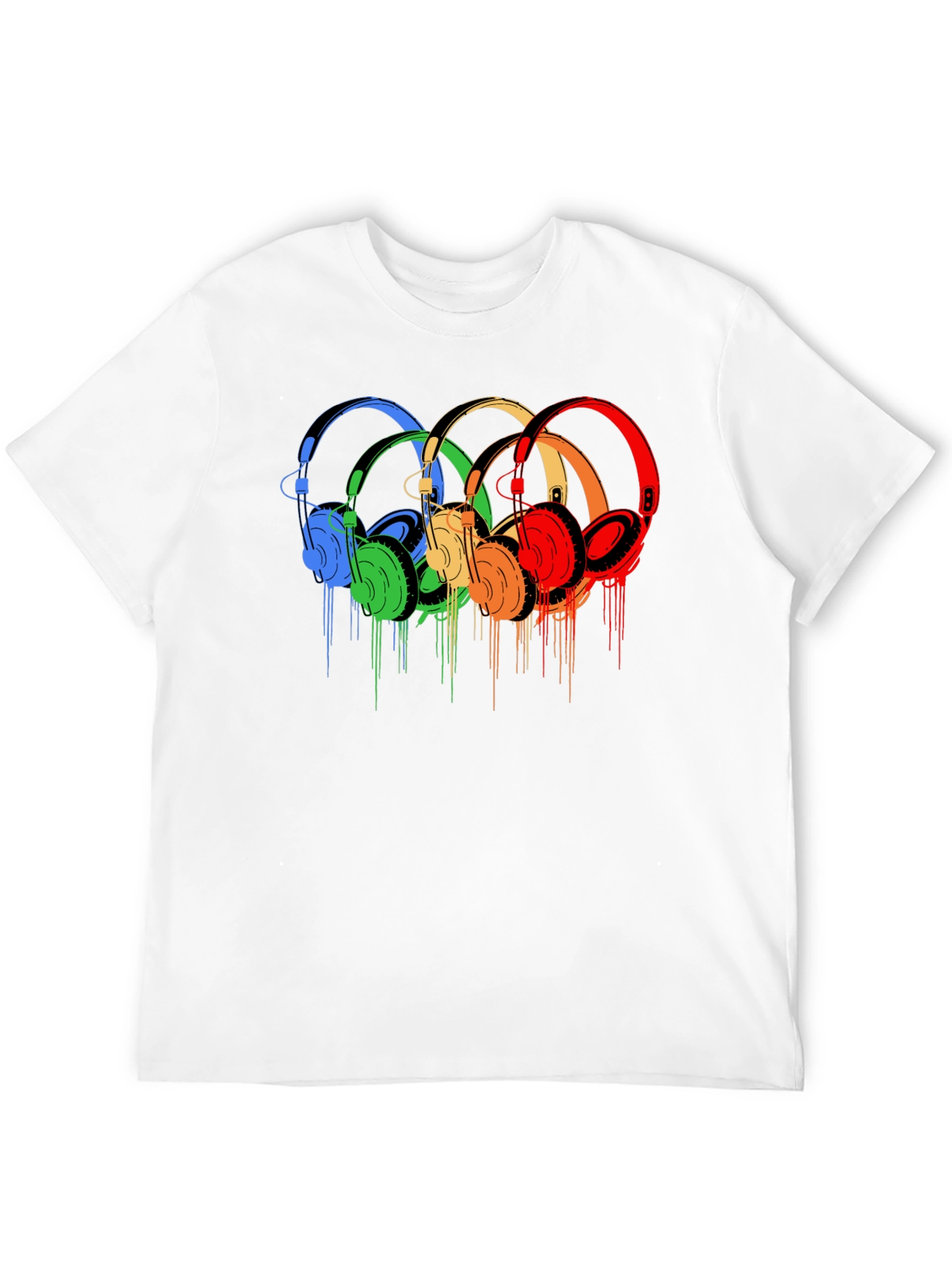 Rainbow Headphone Graphic Tee - Stylish Music Lover Shirt