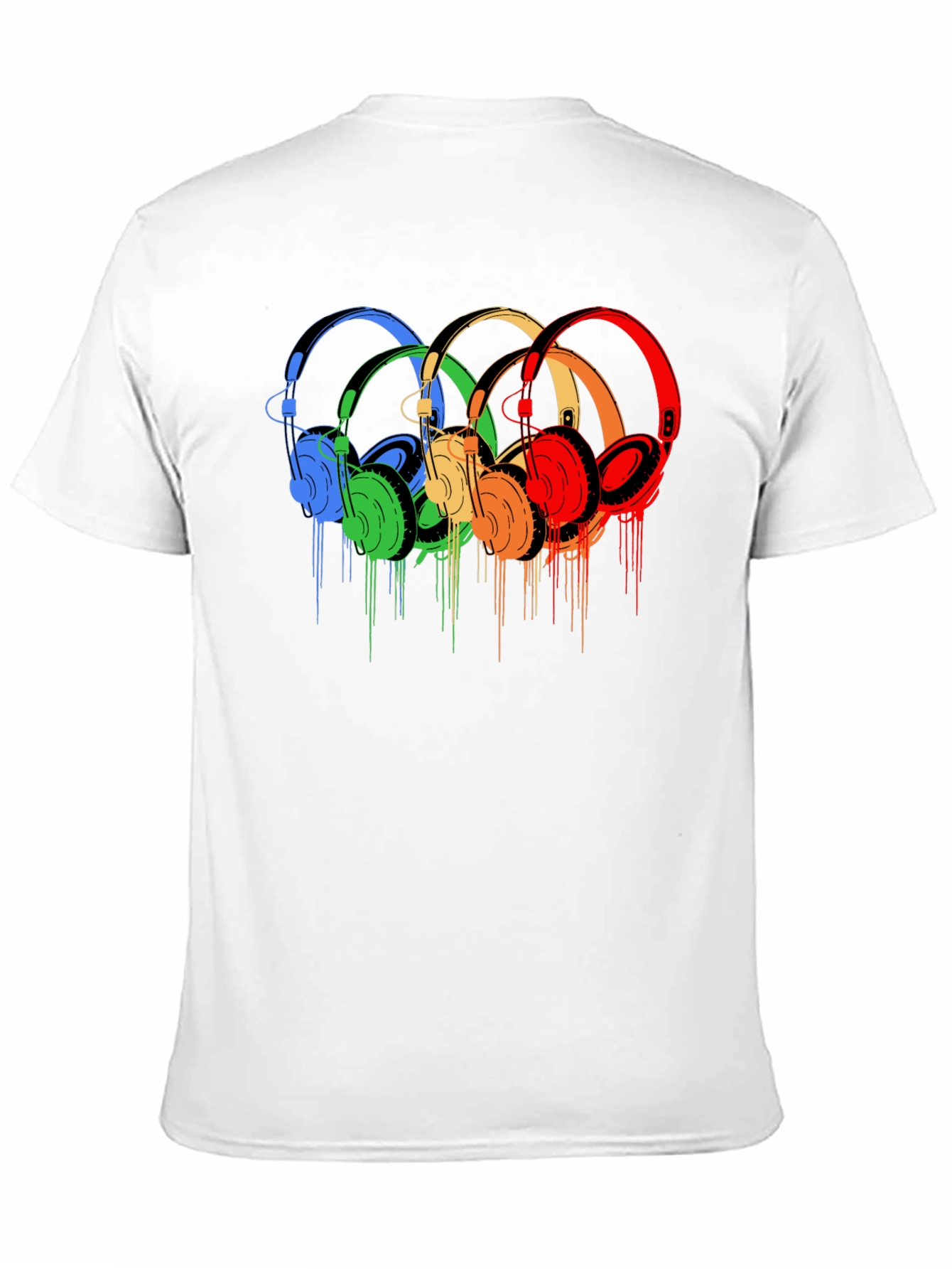 Rainbow Headphone Graphic Tee - Stylish Music Lover Shirt
