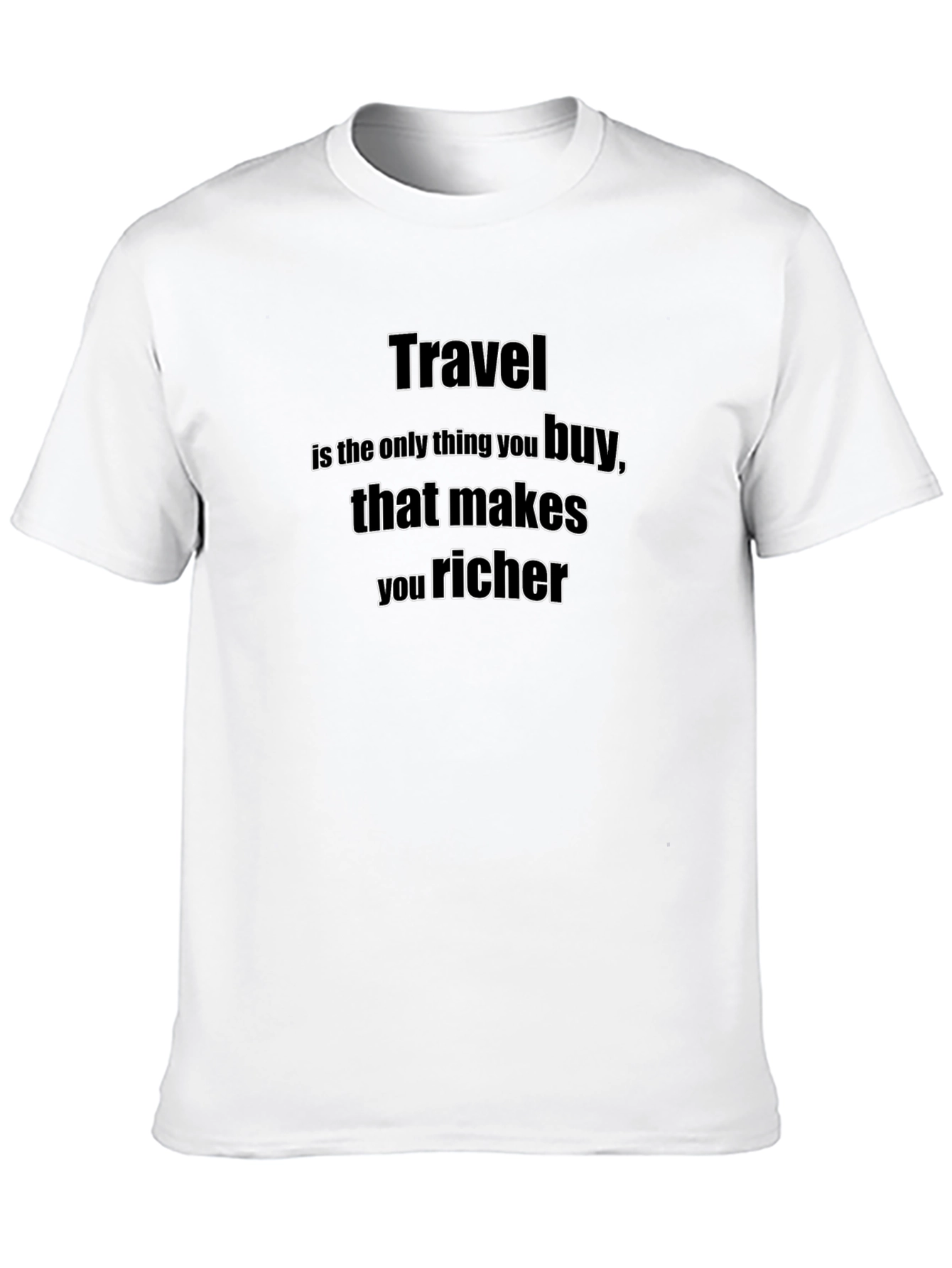Travel Makes You Richer Black T-Shirt