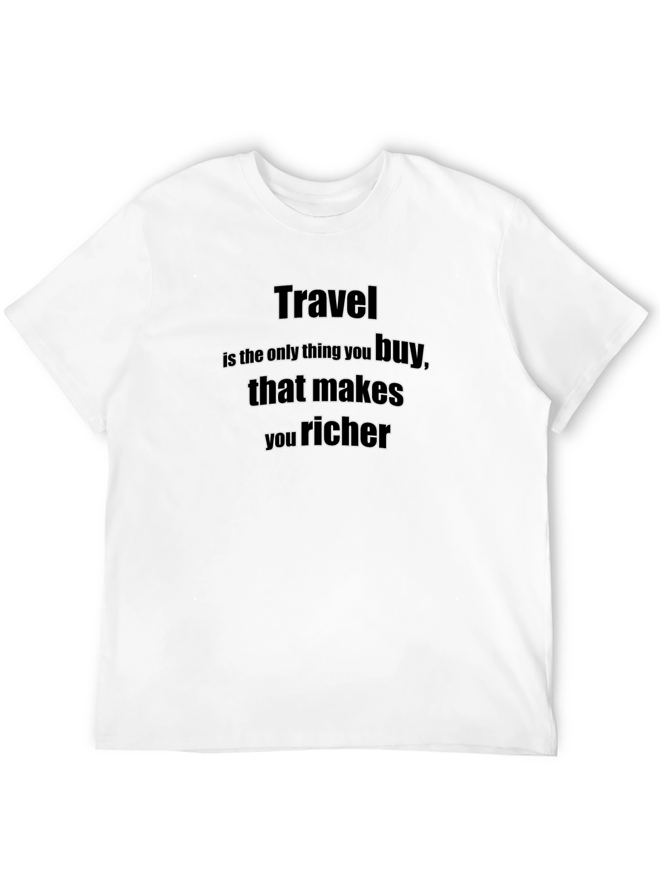 Travel Makes You Richer Black T-Shirt