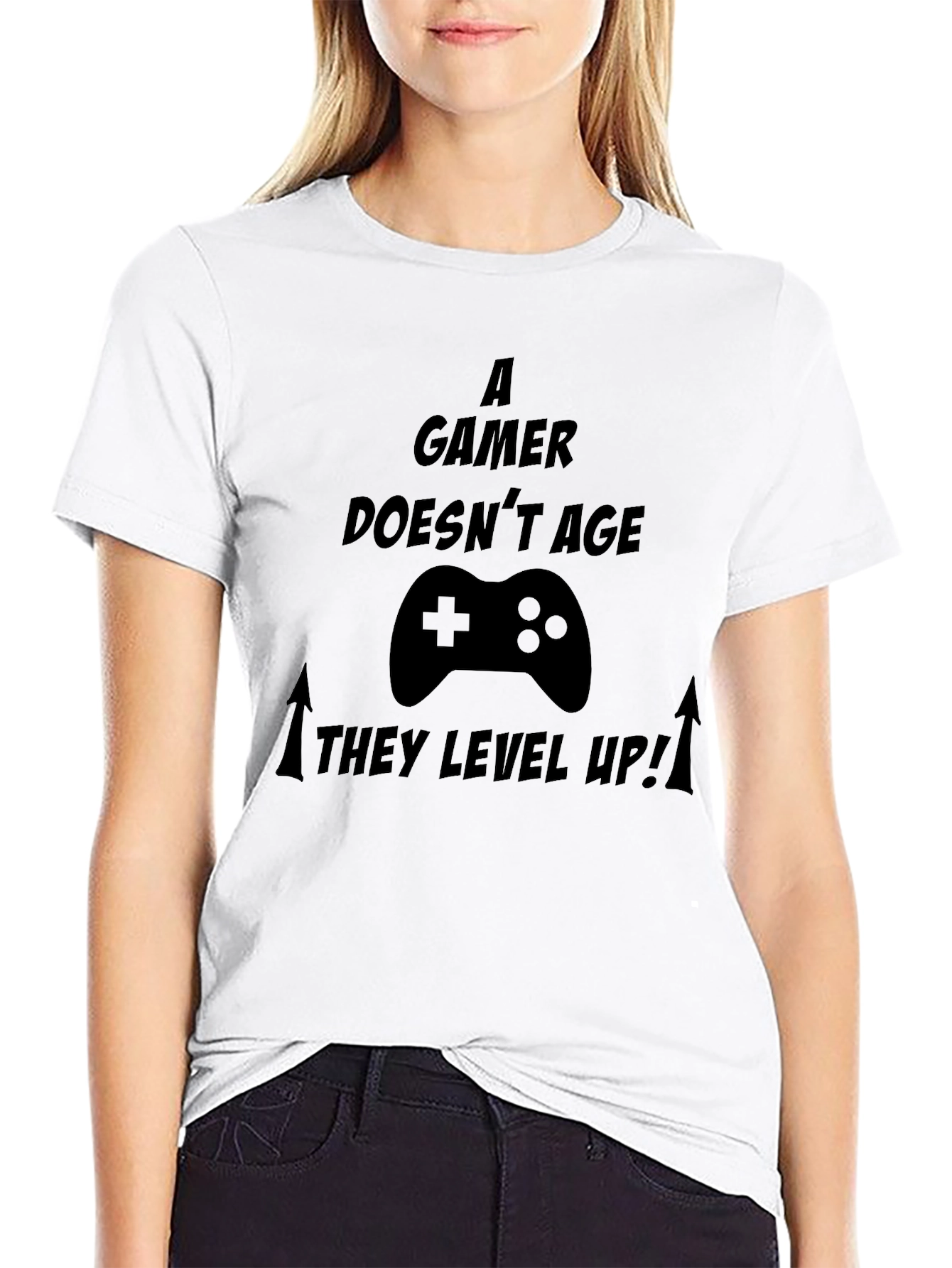 A Gamer Doesnt Age T-Shirt - Level Up!