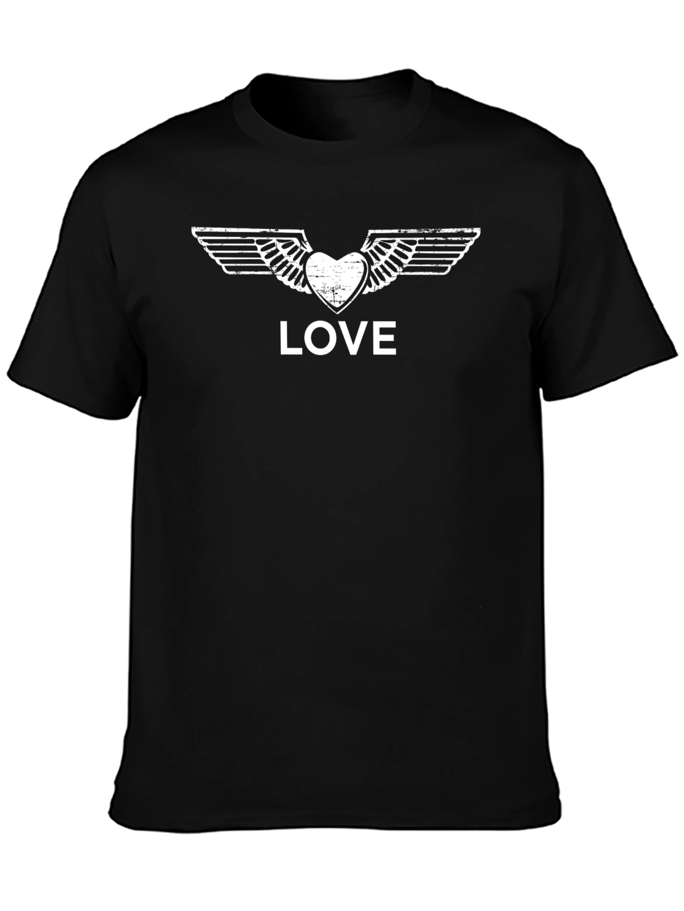 Love Wings Graphic T-Shirt - Stylish Black Tee