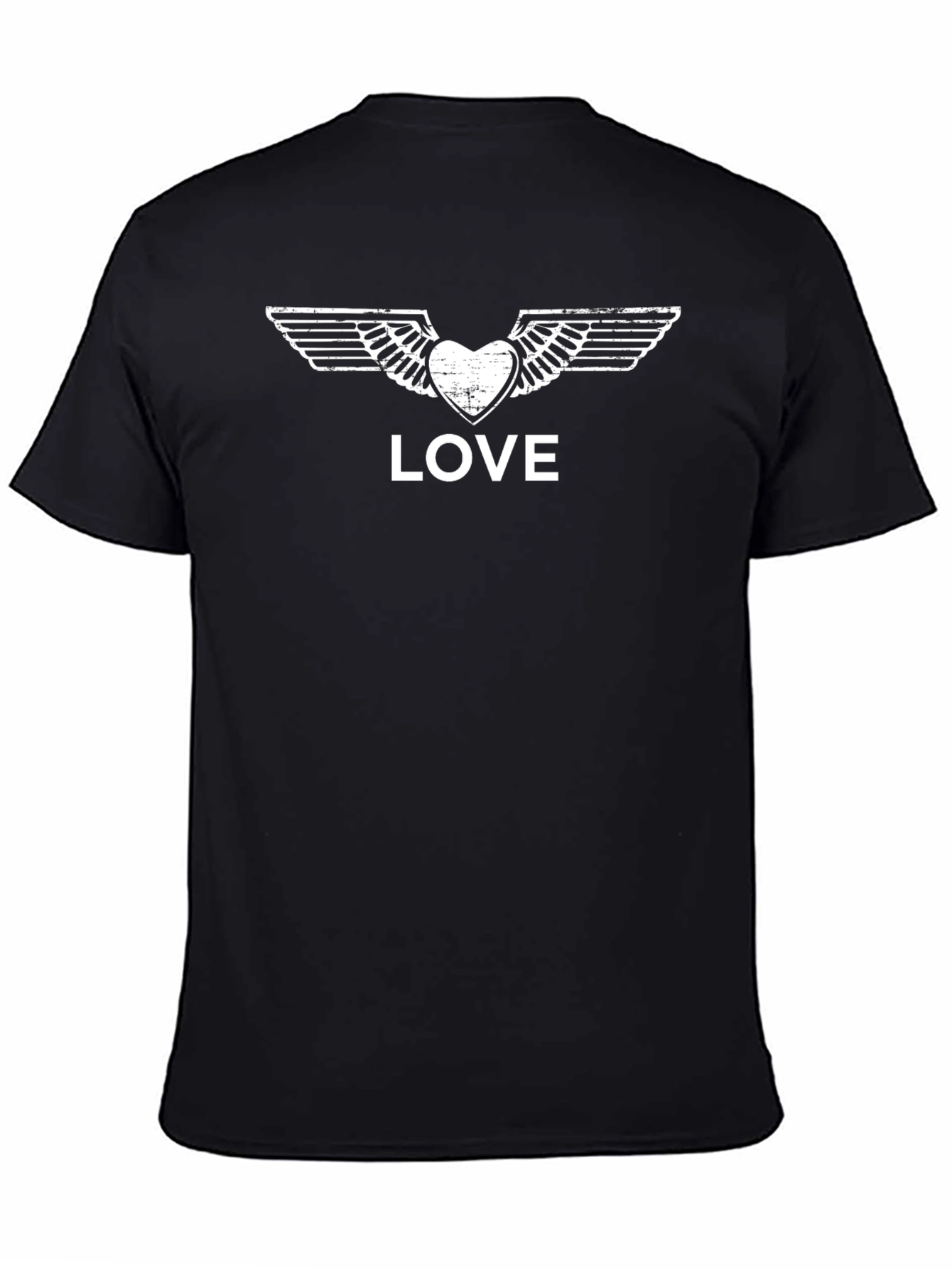 Love Wings Graphic T-Shirt - Stylish Black Tee