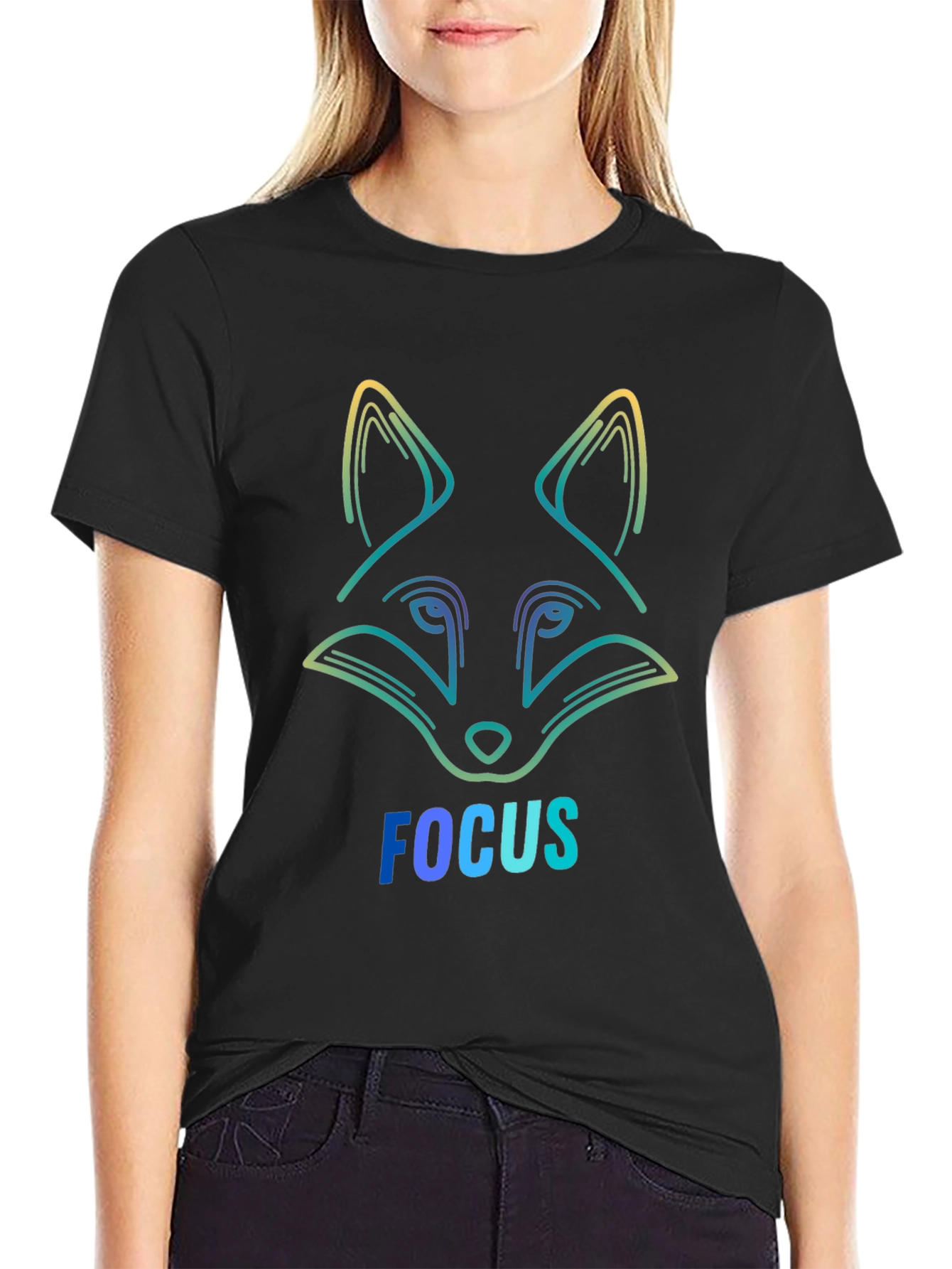 Focus Fox Graphic Tee - Stylish Mens T-Shirt