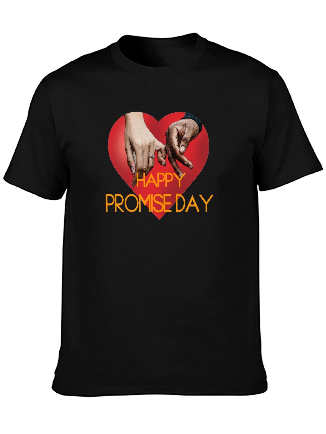 Happy Promise Day Black T-Shirt