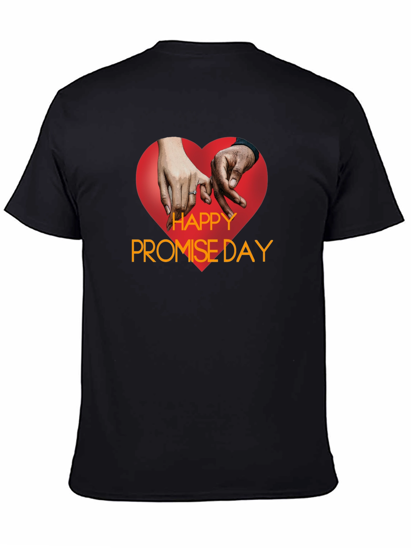 Happy Promise Day Black T-Shirt