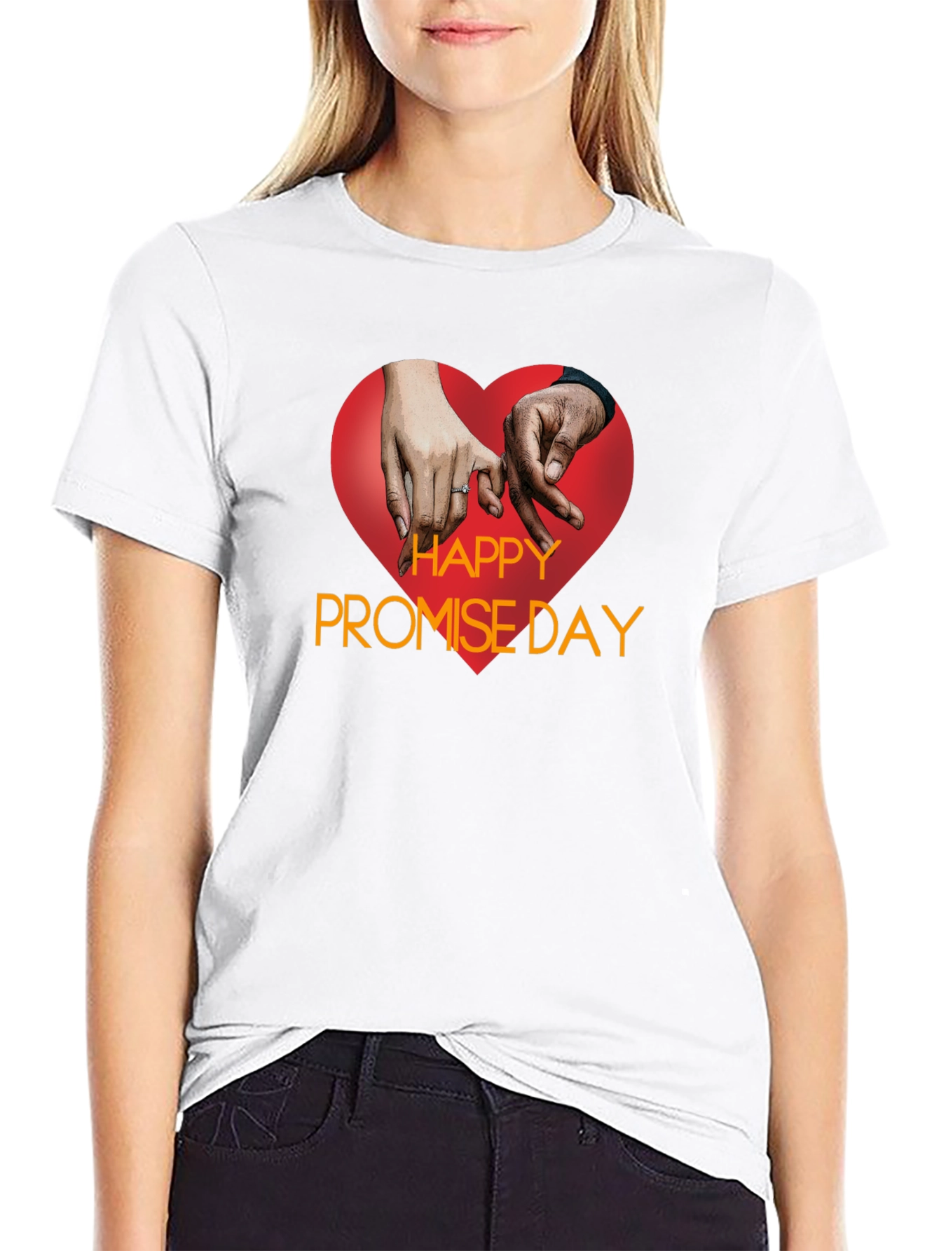 Happy Promise Day Black T-Shirt