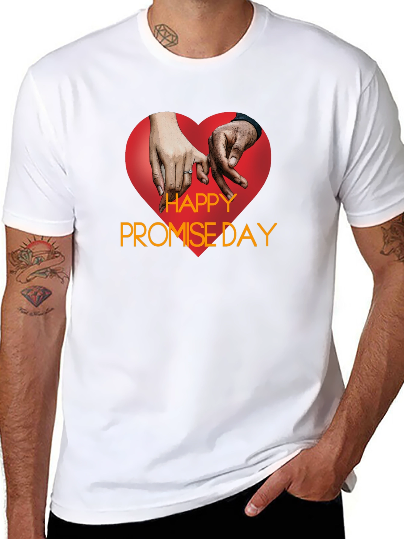 Happy Promise Day Black T-Shirt