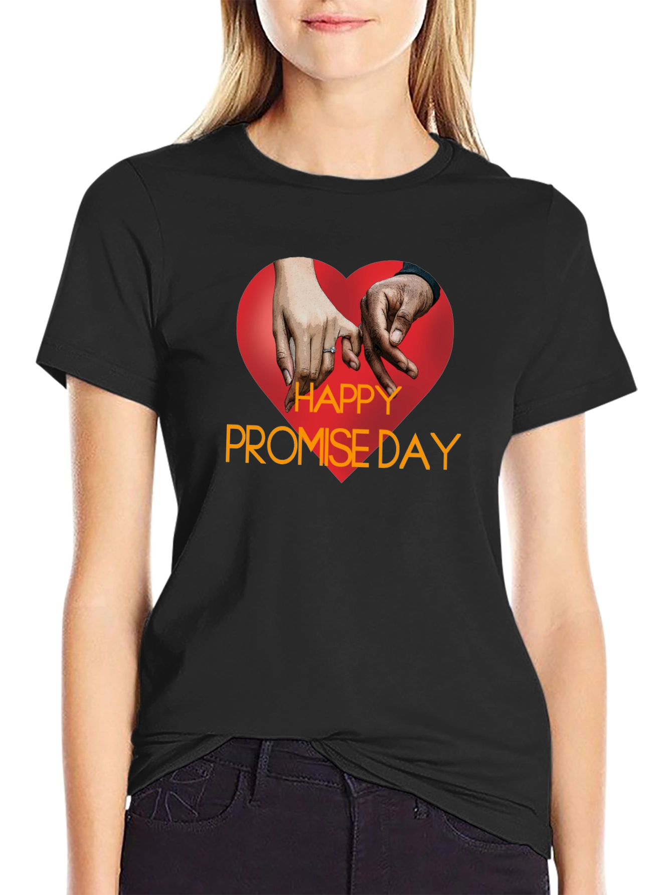 Happy Promise Day Black T-Shirt