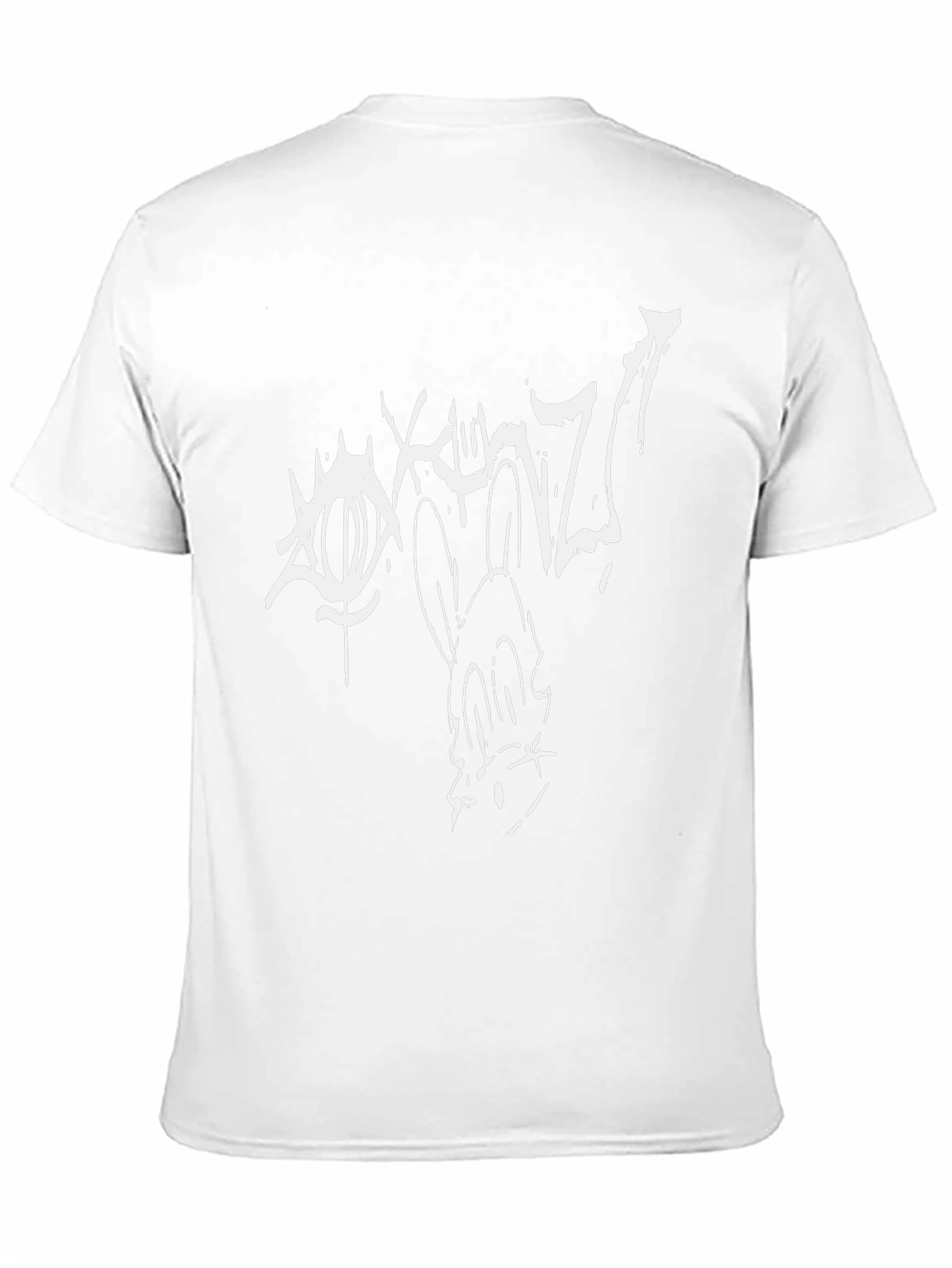 Edgy Cartoon Graphic Print Black Tee