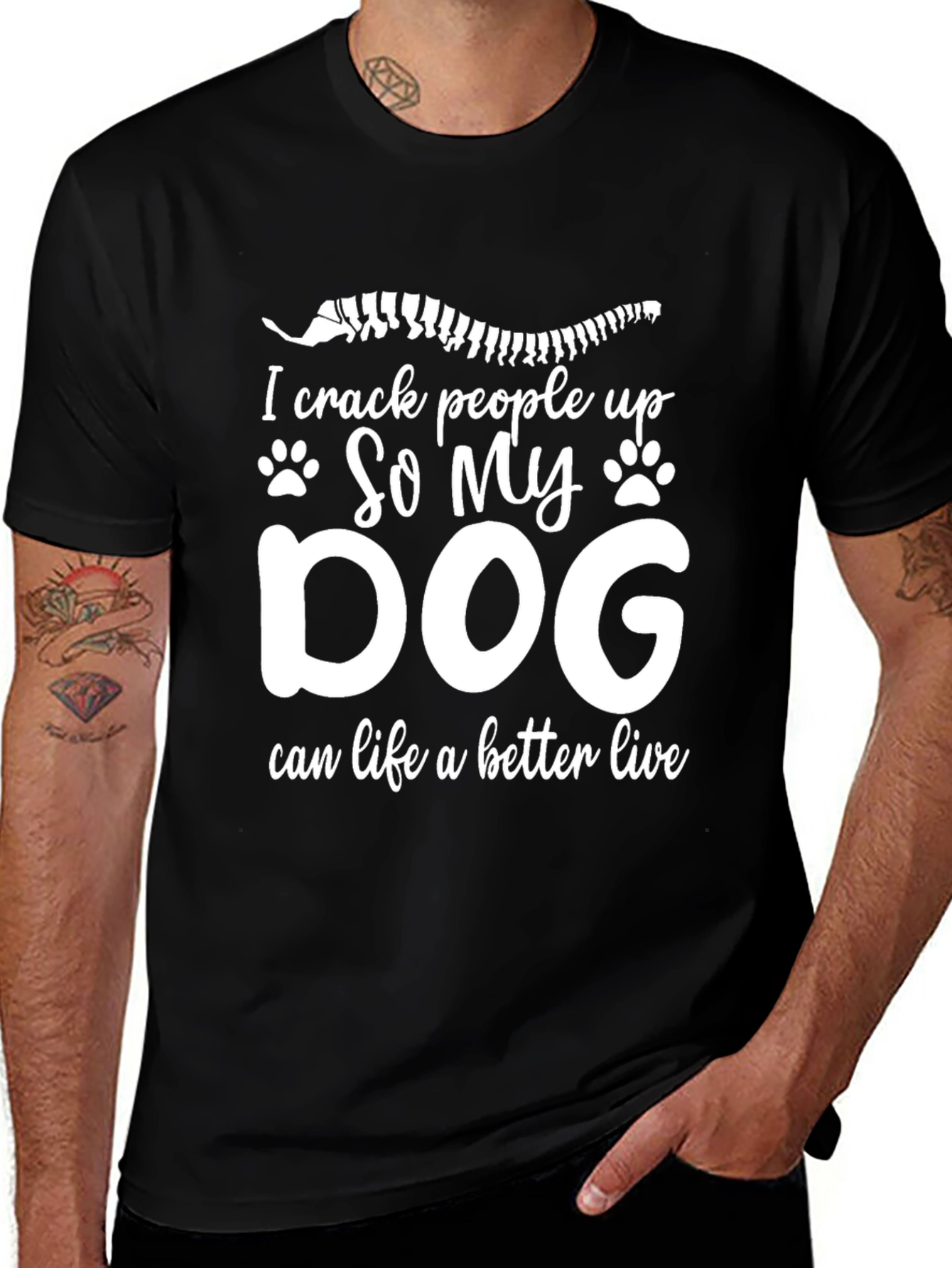 I Crack People Up Dog T-Shirt Funny Chiropractic Tee