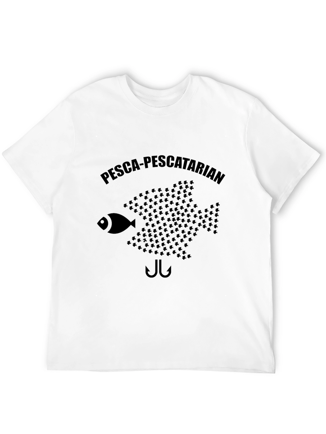 Pesca-Pescatarian Graphic T-Shirt - Black