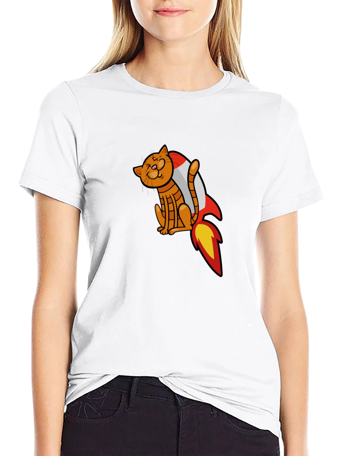 Cat Rocket T-Shirt - Space Adventure Tee