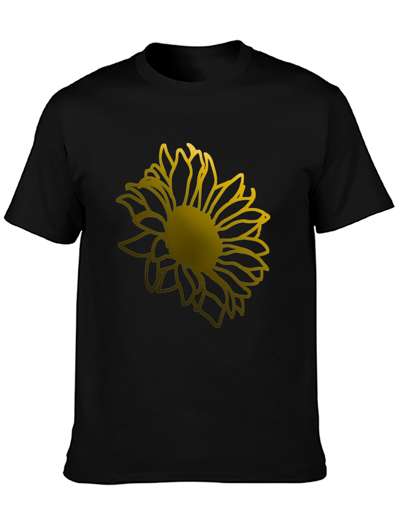 Sunflower Graphic Tee - Stylish Black T-Shirt