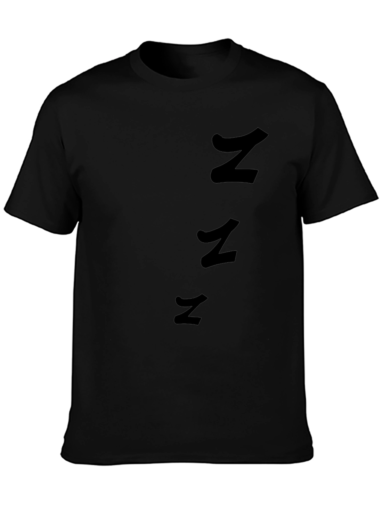 Mens Black T-Shirt with Abstract Z Design