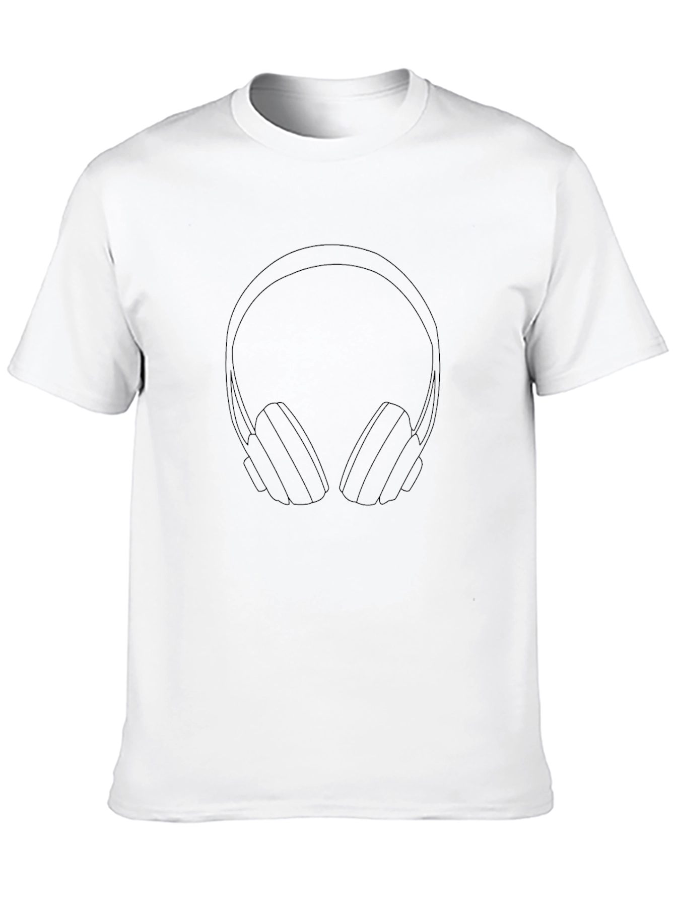 Black Headphone Graphic Tee - Modern Style