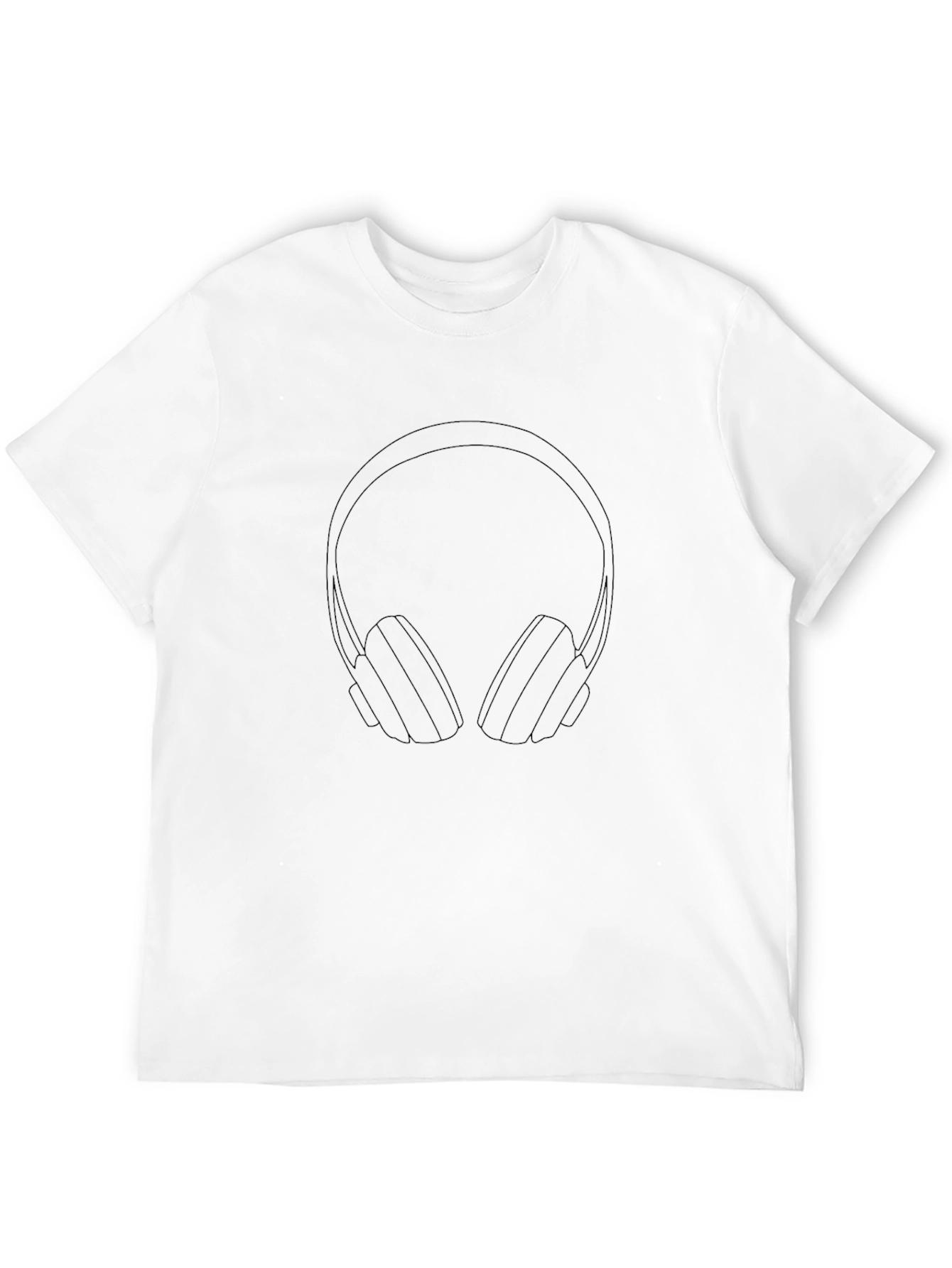 Black Headphone Graphic Tee - Modern Style