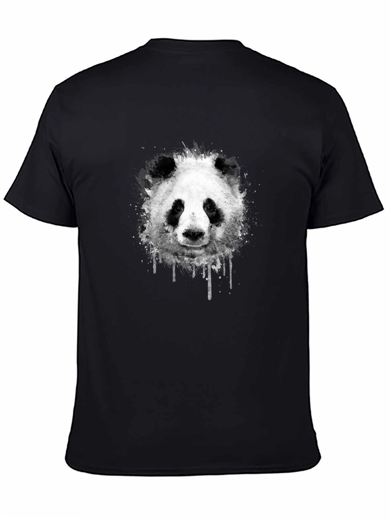 Mens Black Panda Graphic Tee