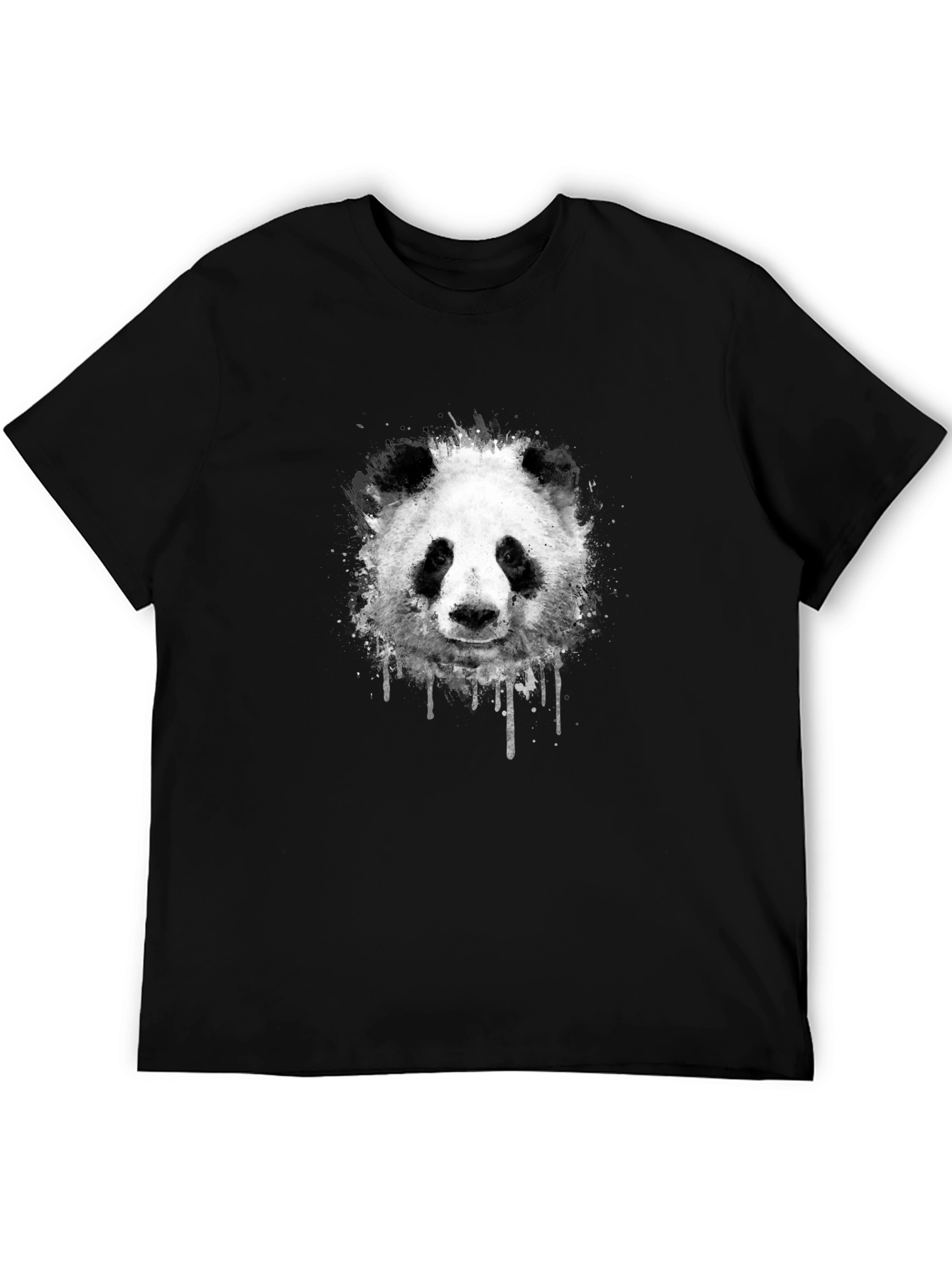Mens Black Panda Graphic Tee