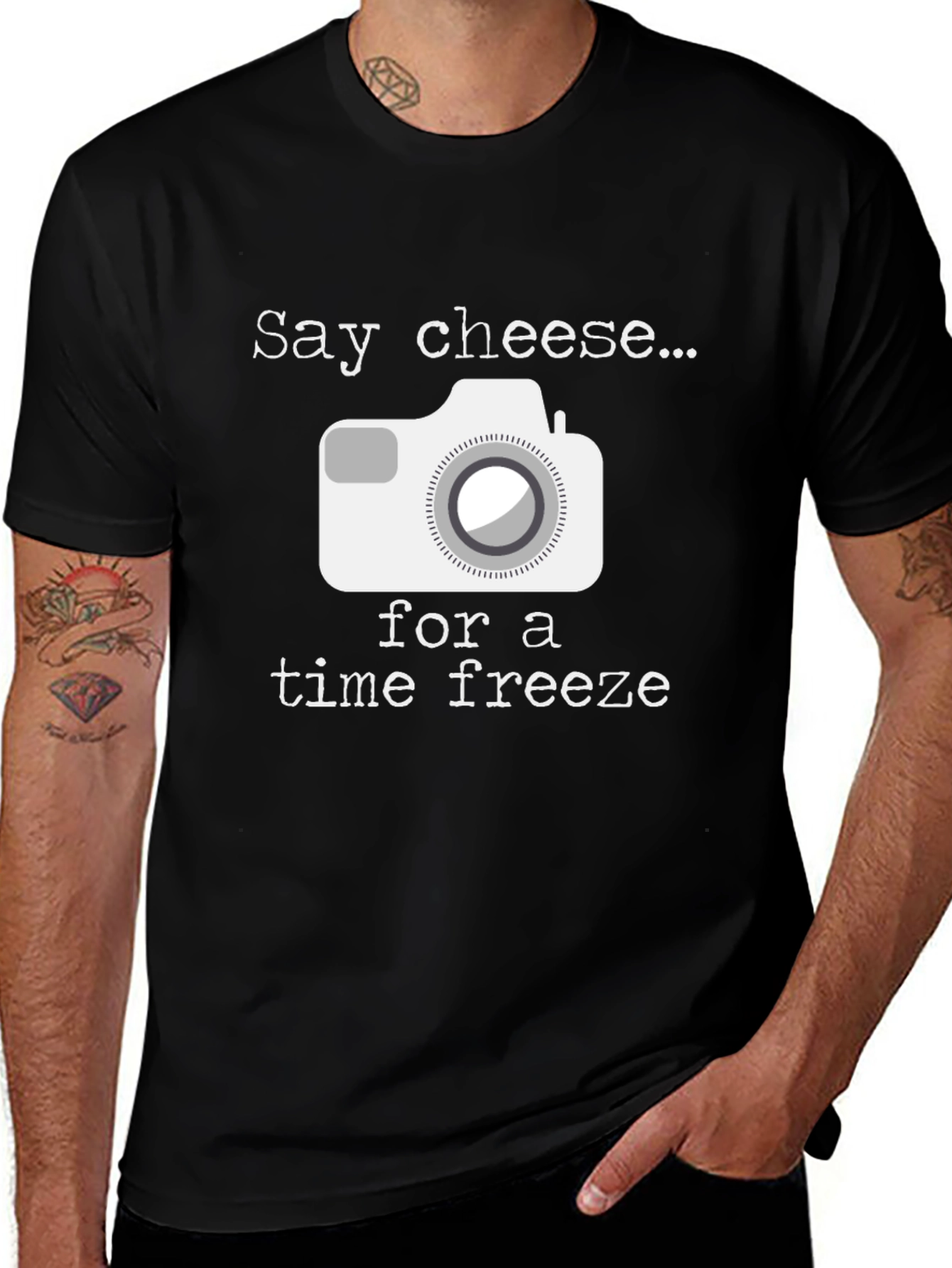 Say Cheese Time Freeze Graphic T-Shirt