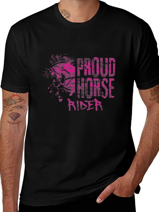 Proud Horse Rider Black T-Shirt
