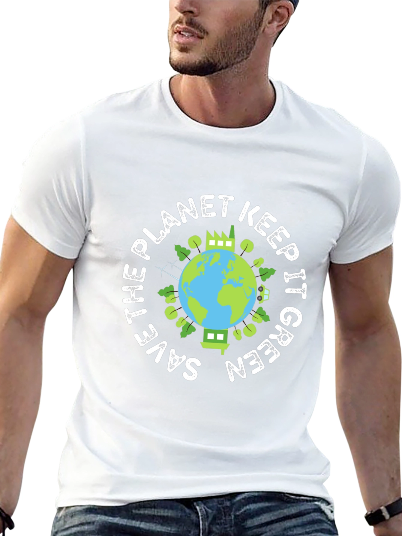 Eco-Friendly Save the Planet Graphic Tee