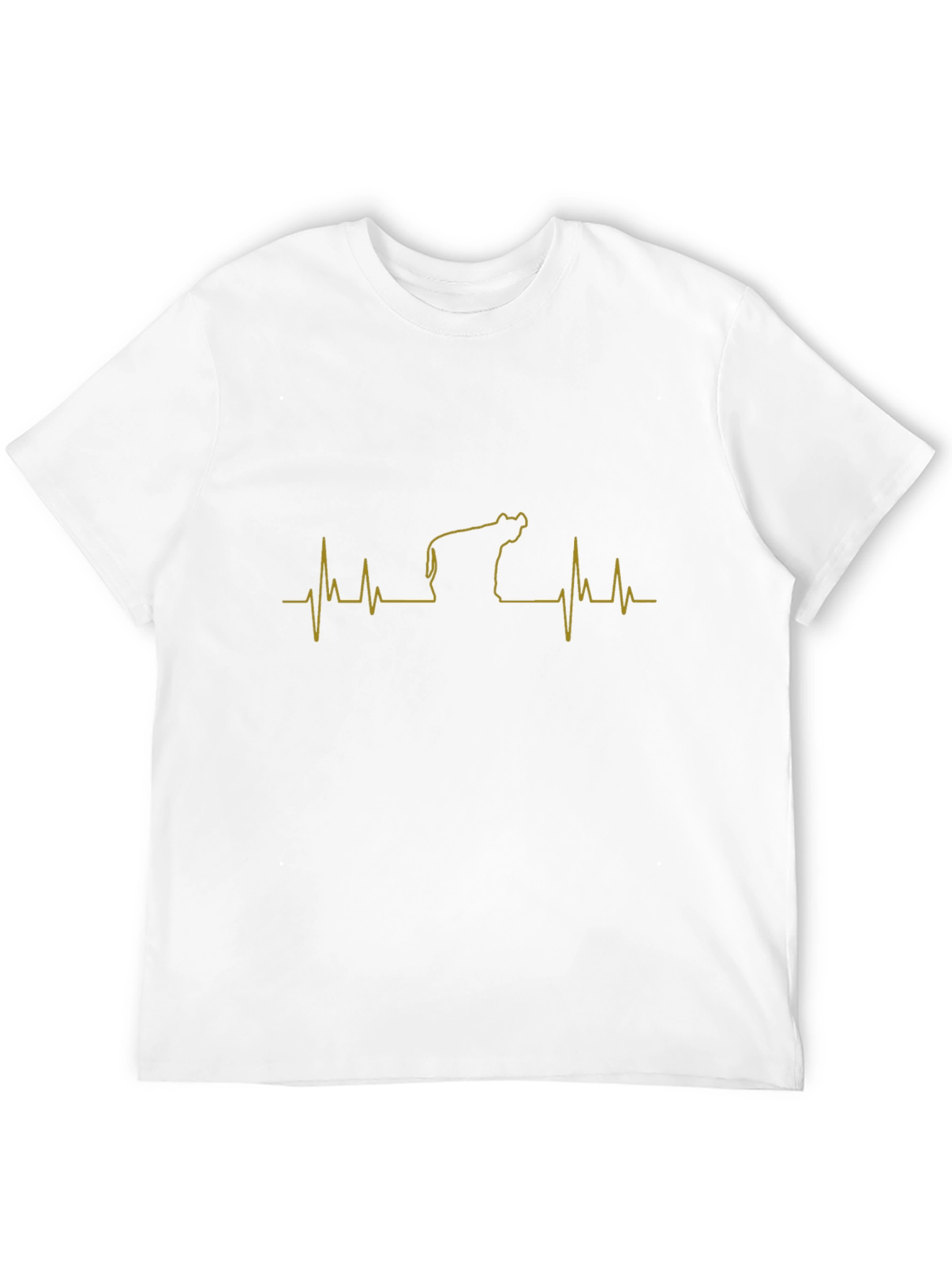 Heartbeat Cow T-Shirt - Black Animal Lover Tee