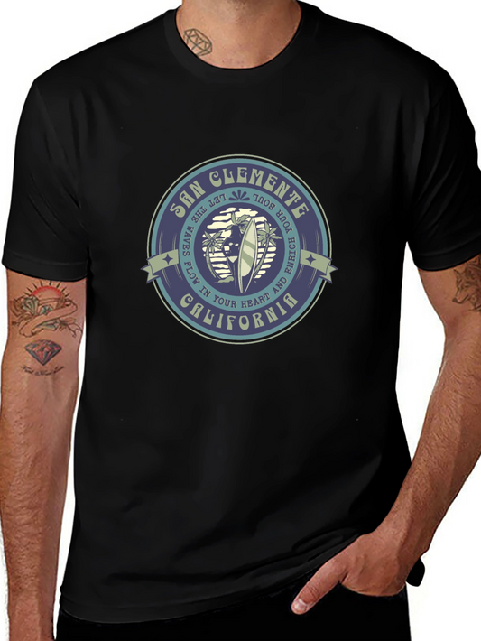San Clemente California Graphic Tee - Black