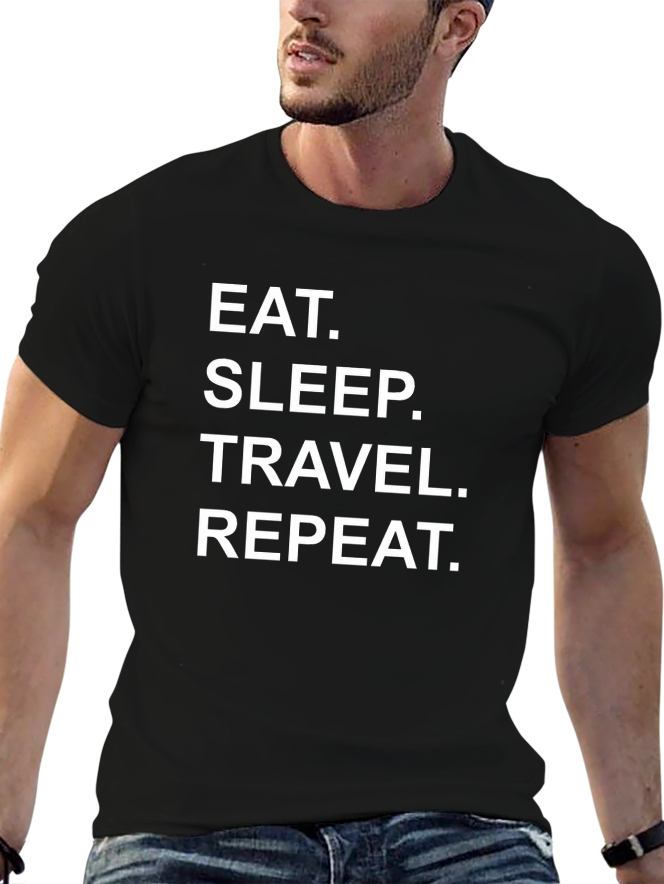 Eat Sleep Travel Repeat T-Shirt - Travelers Tee