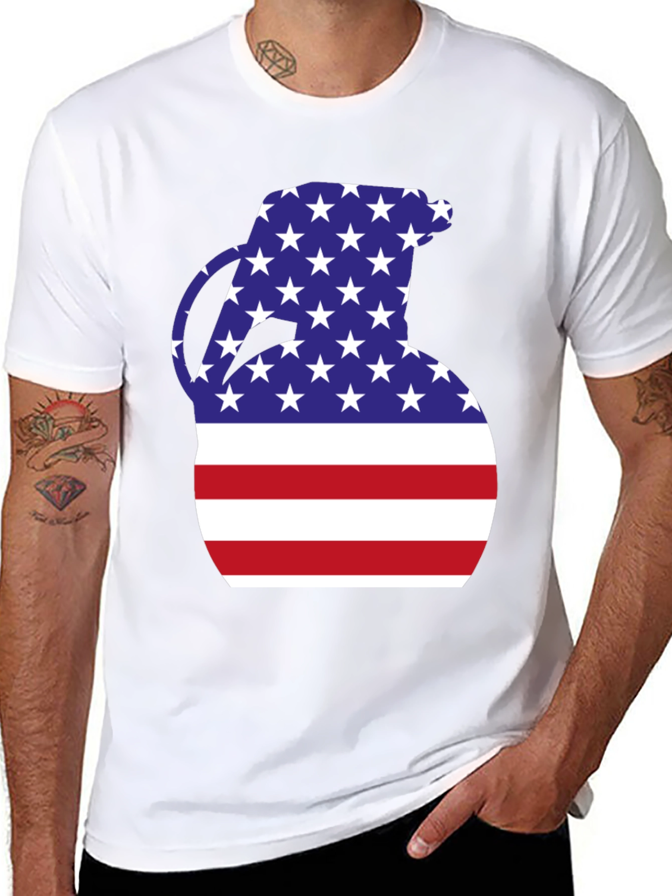 American Flag Grenade T-Shirt