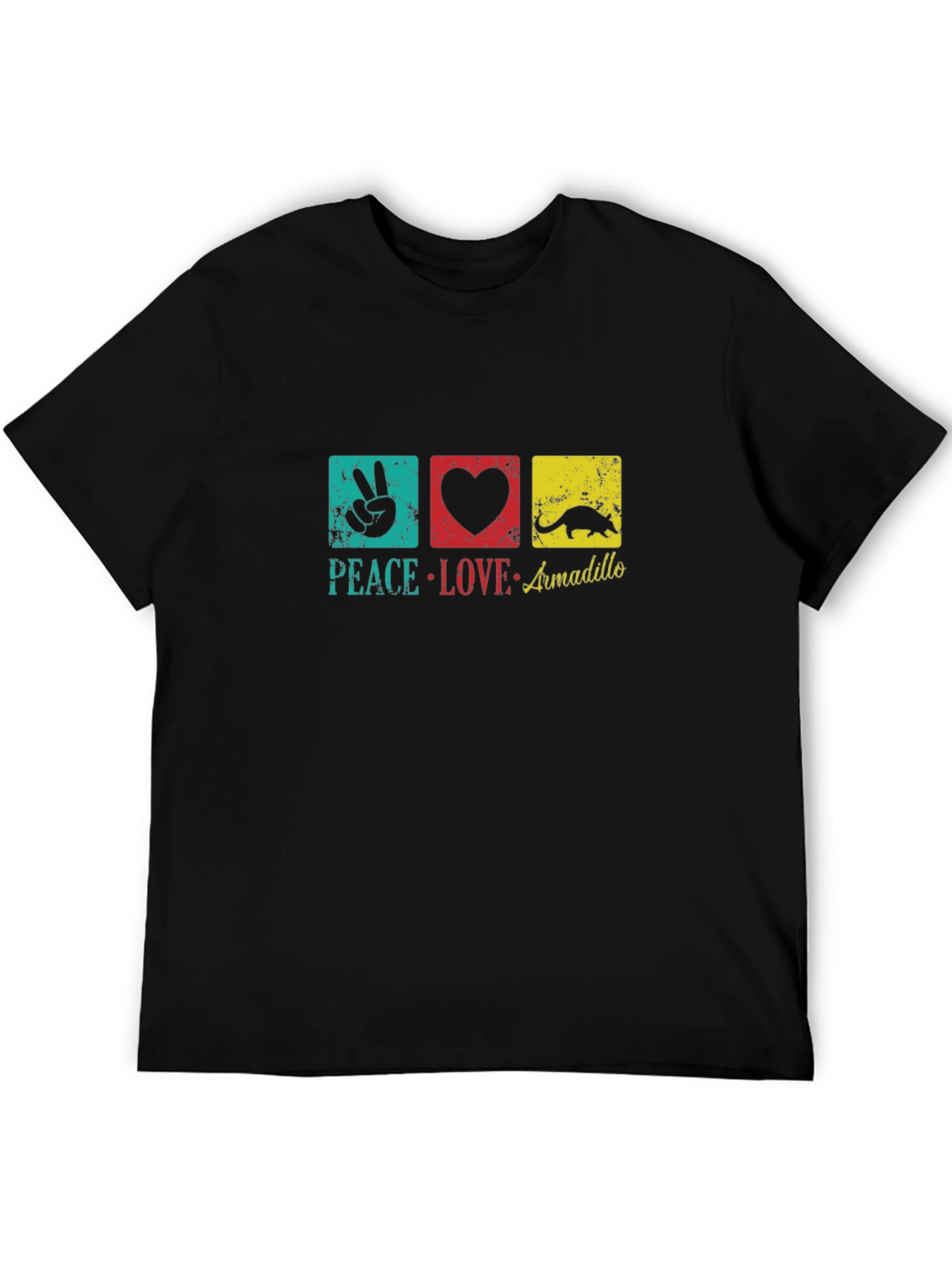 Peace Love Armadillo Graphic T-Shirt