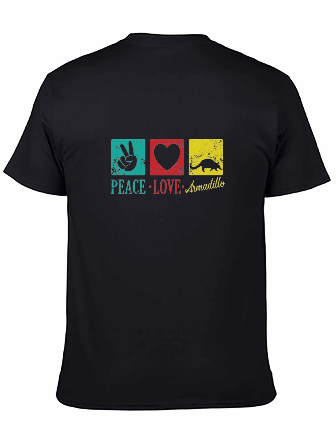 Peace Love Armadillo Graphic T-Shirt