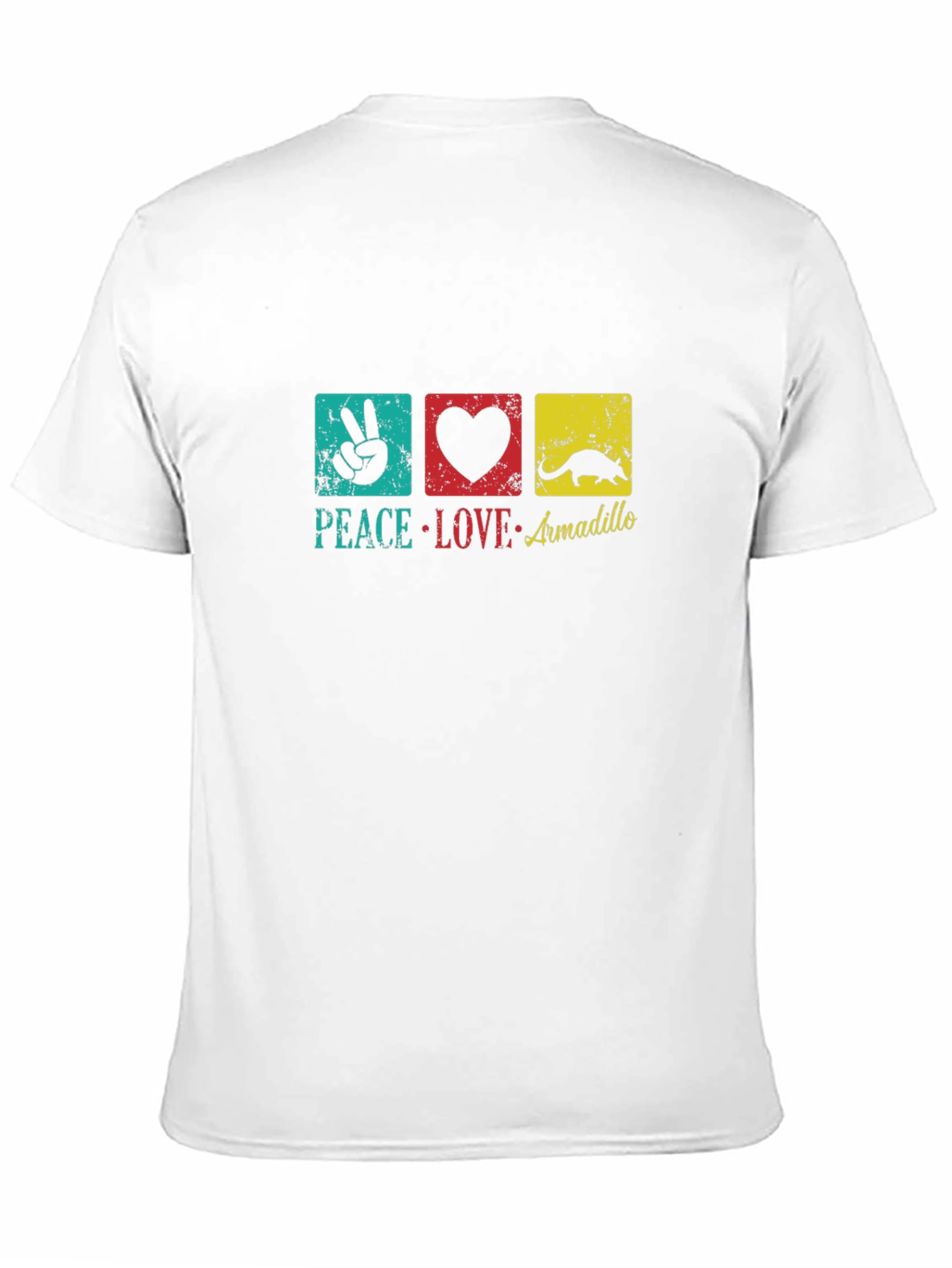 Peace Love Armadillo Graphic T-Shirt
