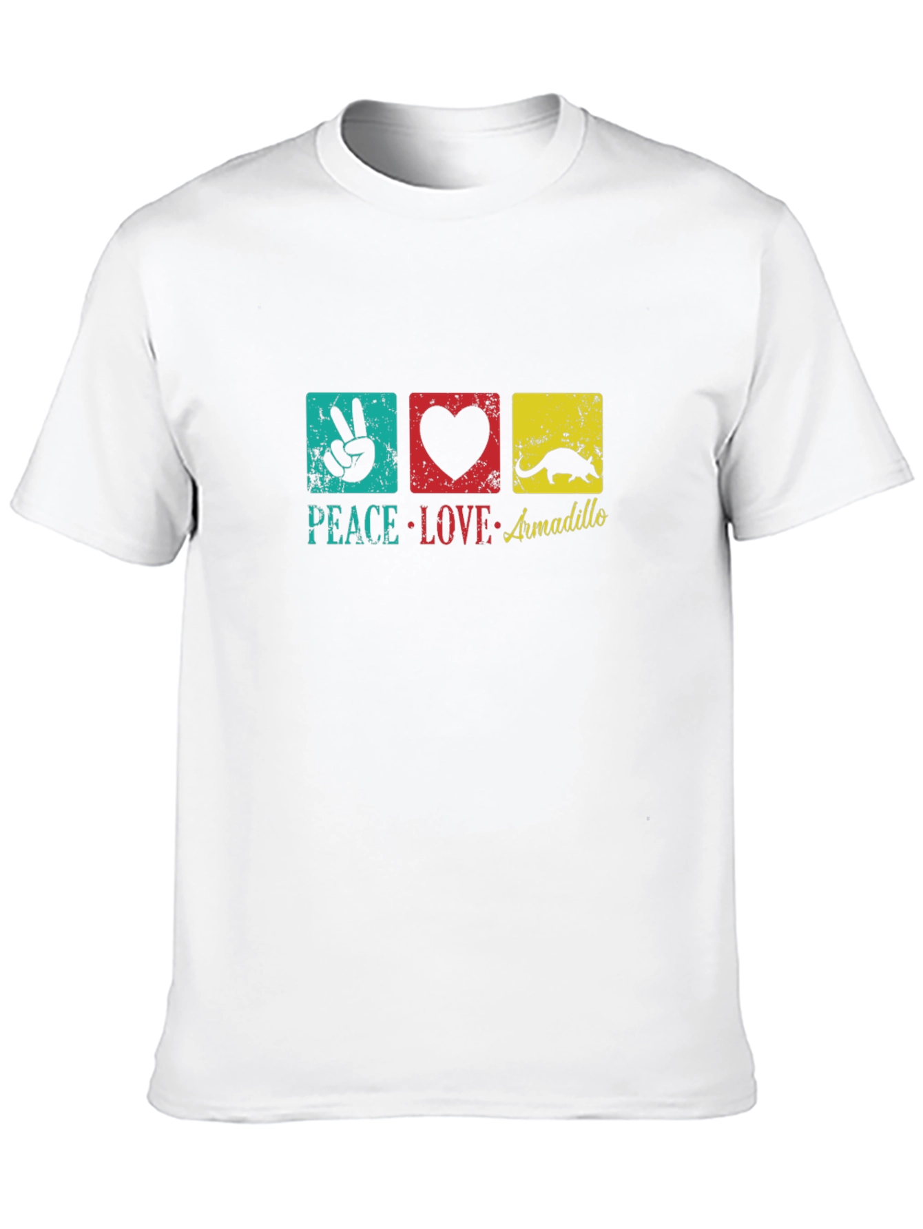 Peace Love Armadillo Graphic T-Shirt