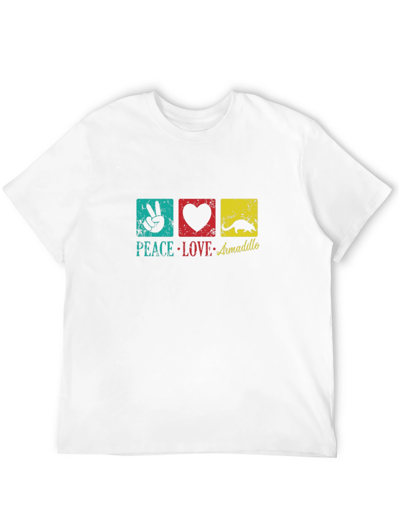 Peace Love Armadillo Graphic T-Shirt