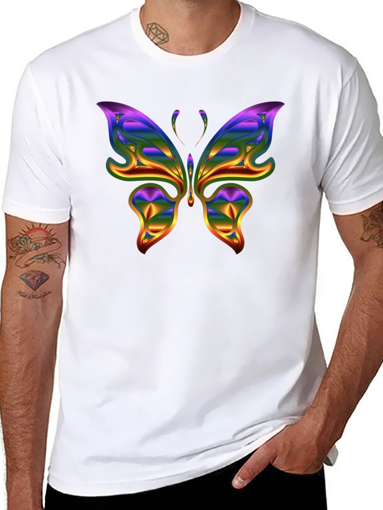 Butterfly Graphic Tee - Black Unisex Shirt