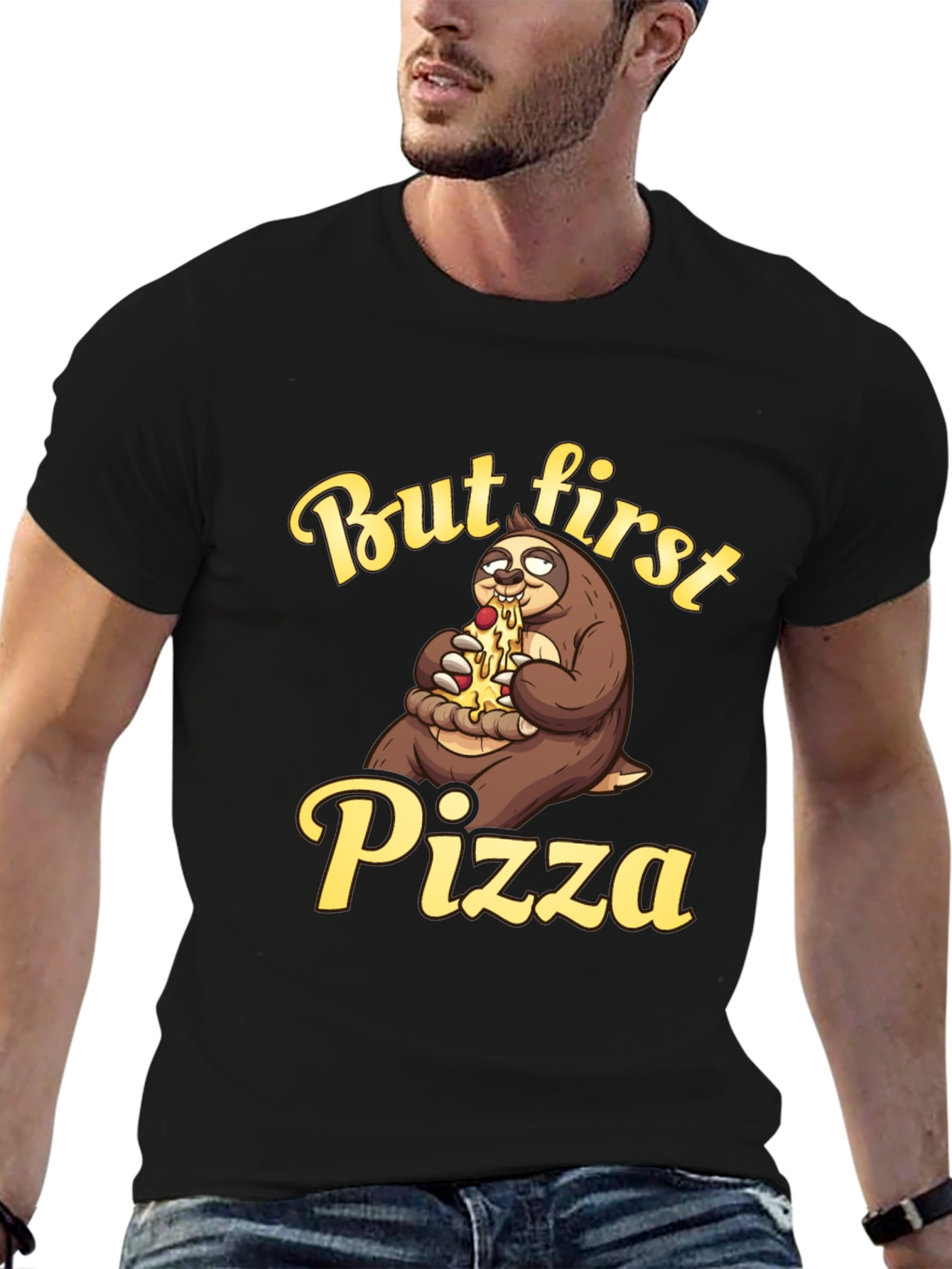 But First Pizza T-Shirt - Sloth Lover Tee