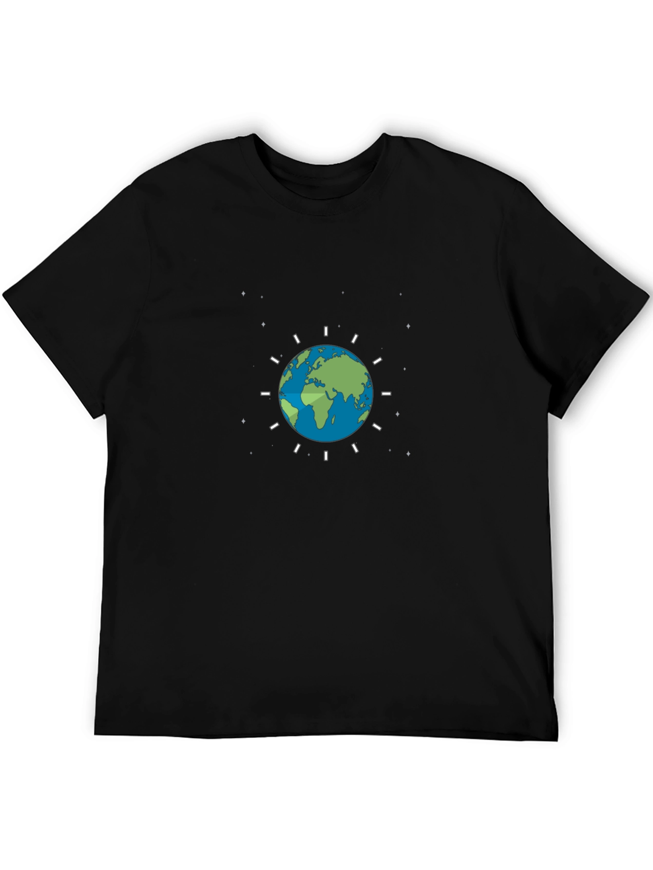Earth Graphic Black Tee - Embrace Global Style