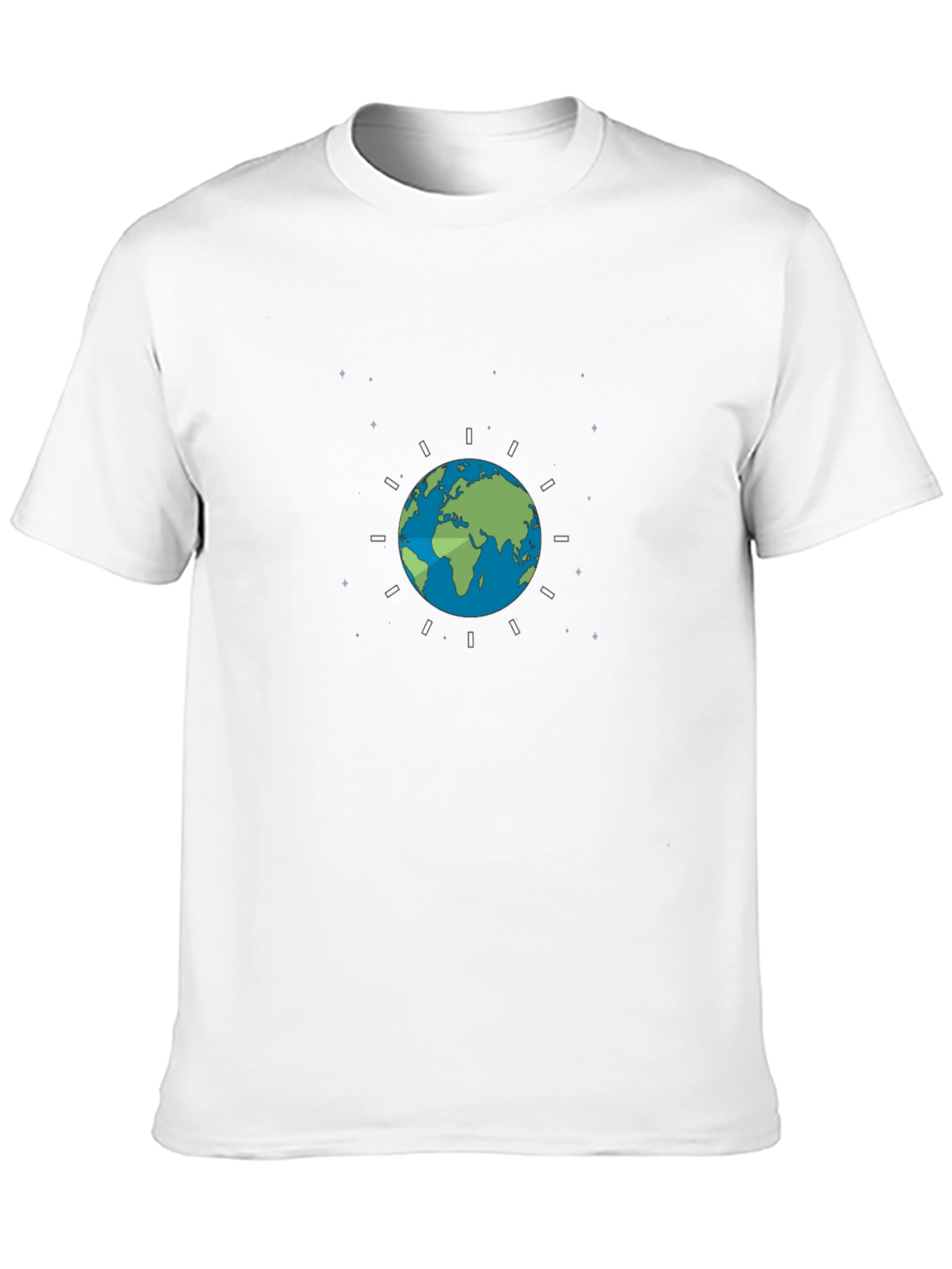 Earth Graphic Black Tee - Embrace Global Style