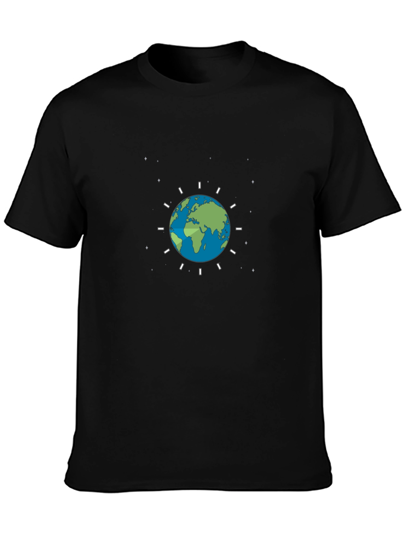 Earth Graphic Black Tee - Embrace Global Style