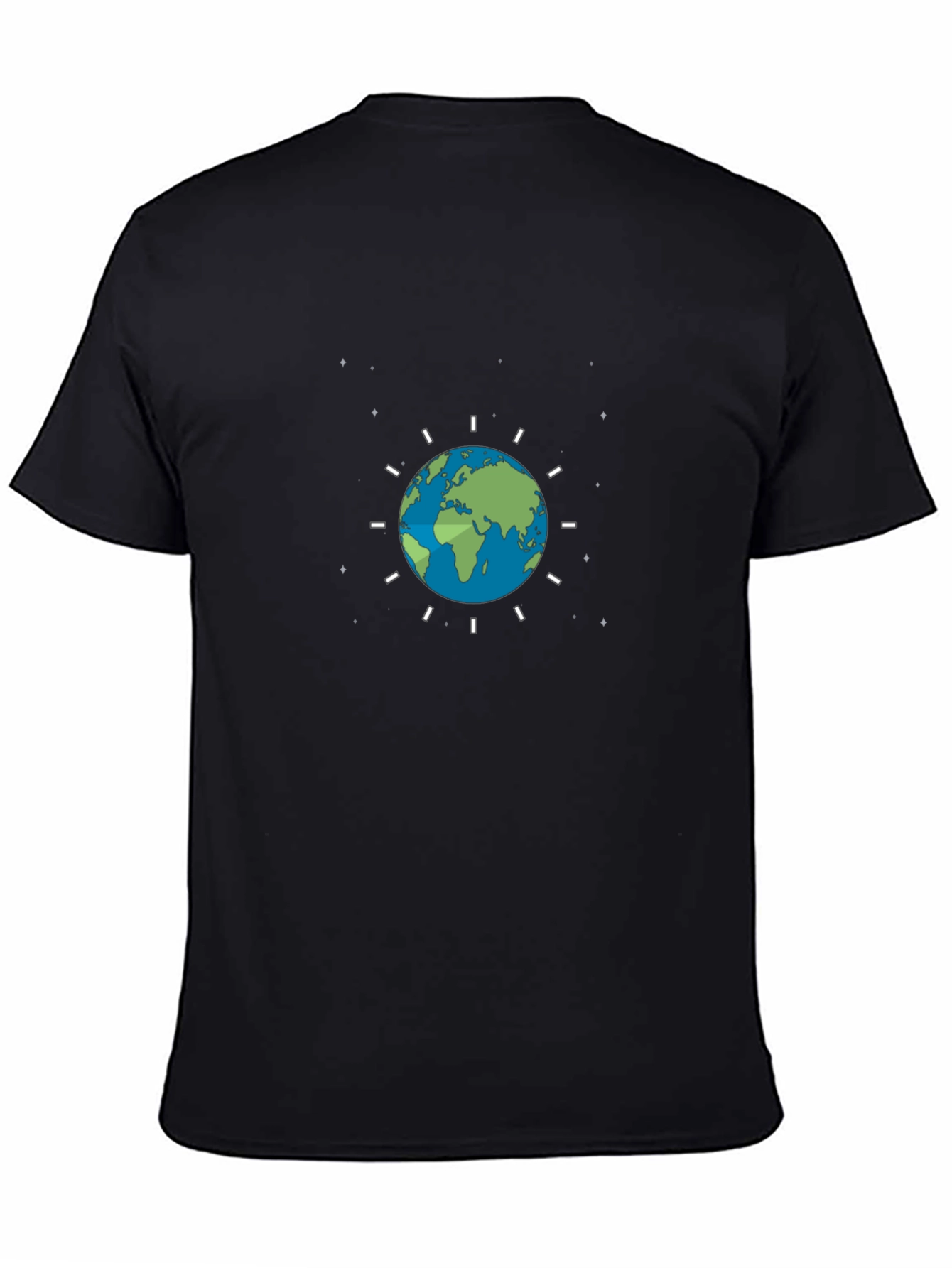 Earth Graphic Black Tee - Embrace Global Style