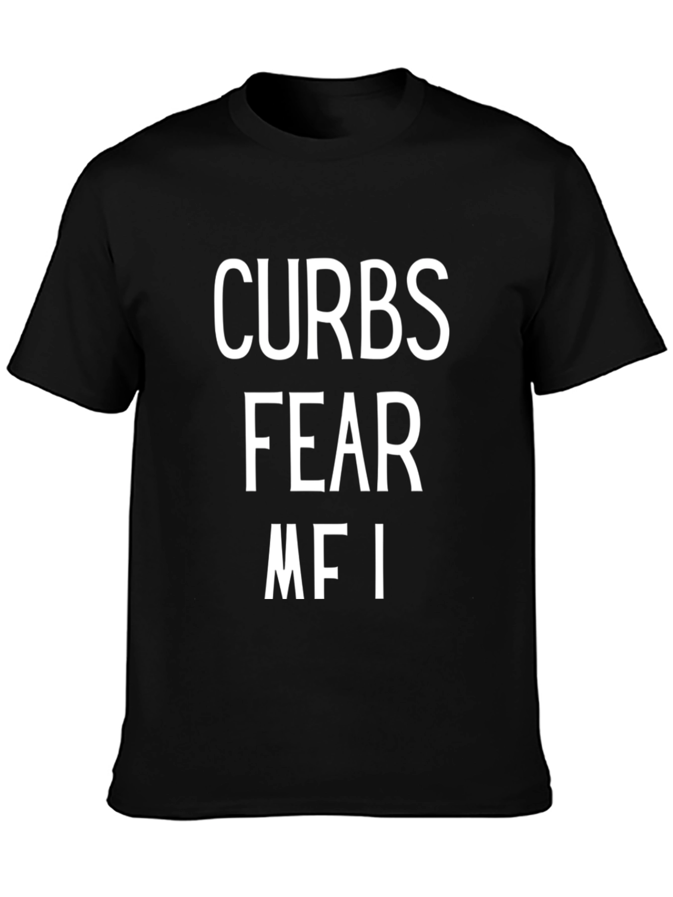 Curbs Fear MFI Graphic Tee - Black Cotton T-Shirt