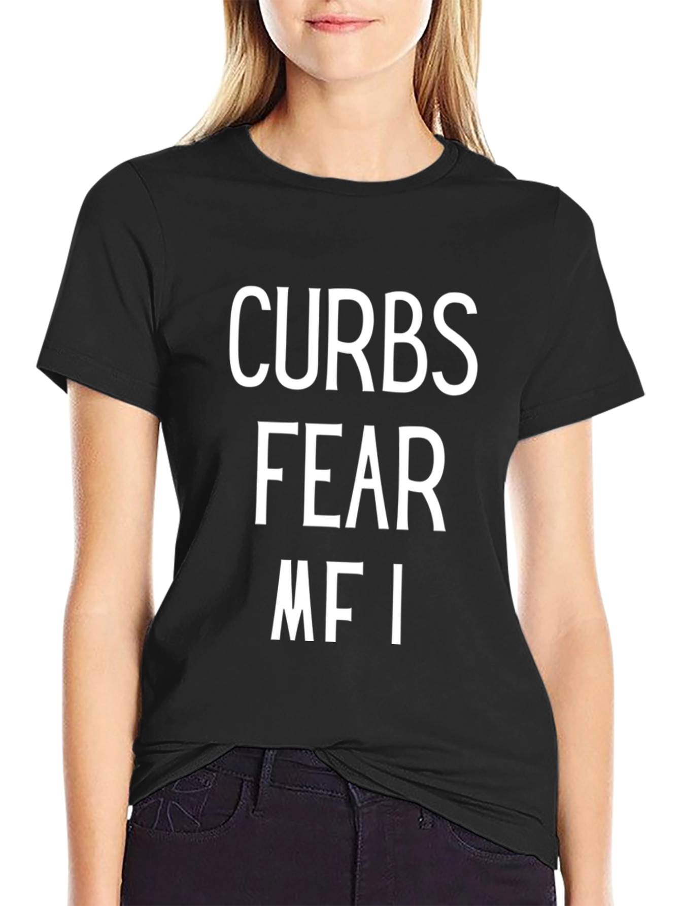 Curbs Fear MFI Graphic Tee - Black Cotton T-Shirt