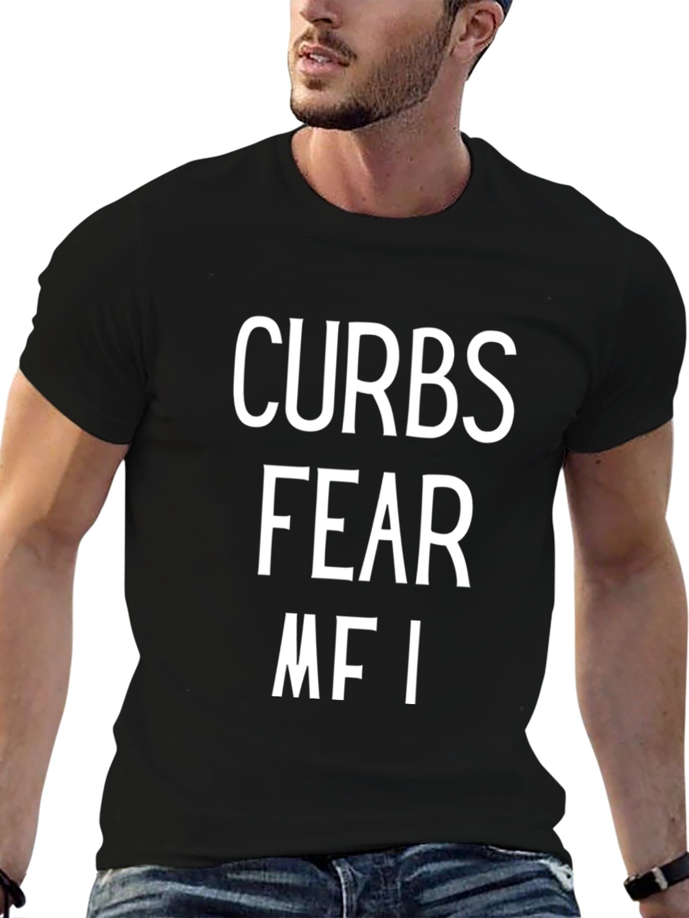 Curbs Fear MFI Graphic Tee - Black Cotton T-Shirt