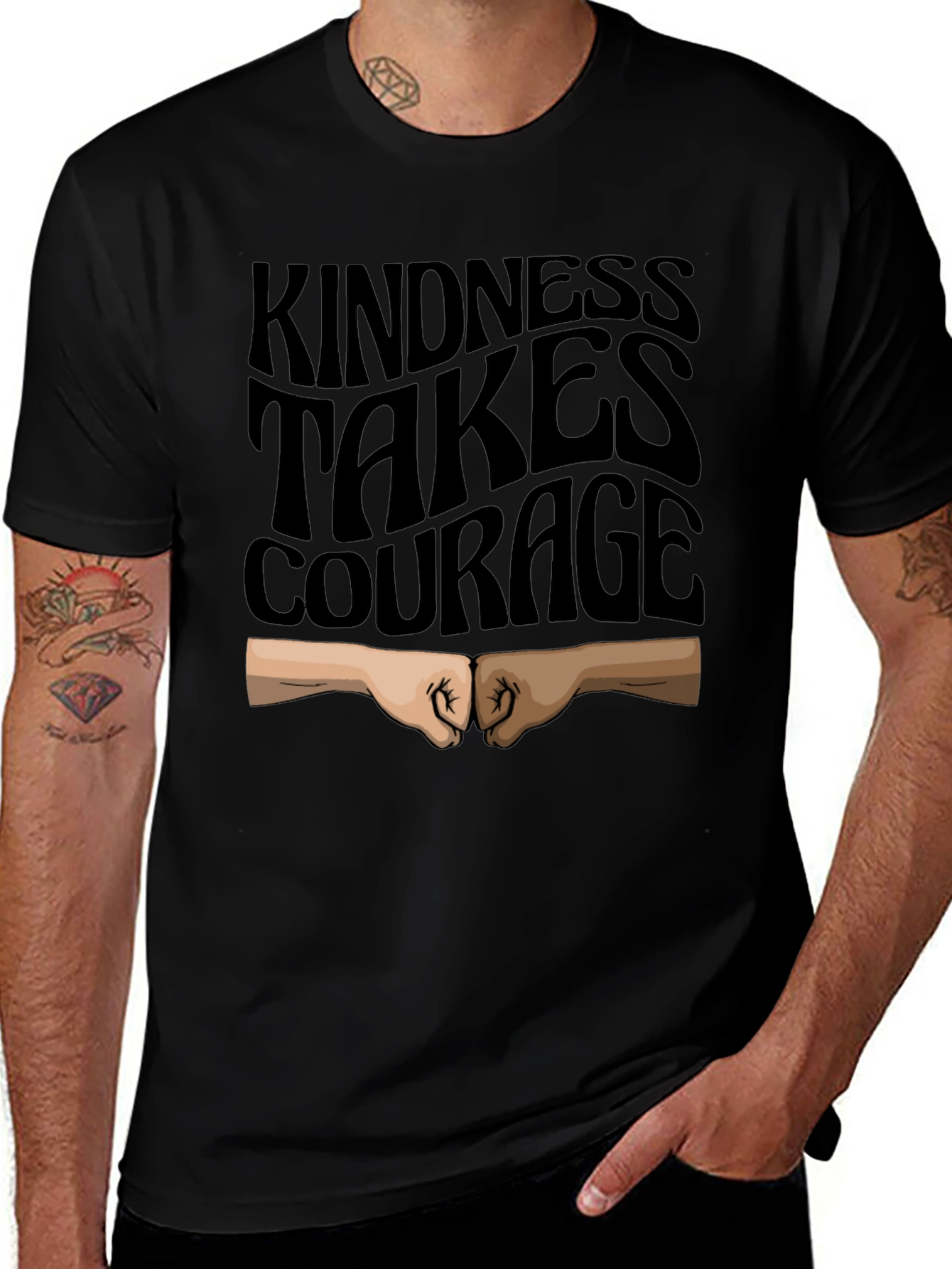 Kindness Takes Courage Black T-Shirt