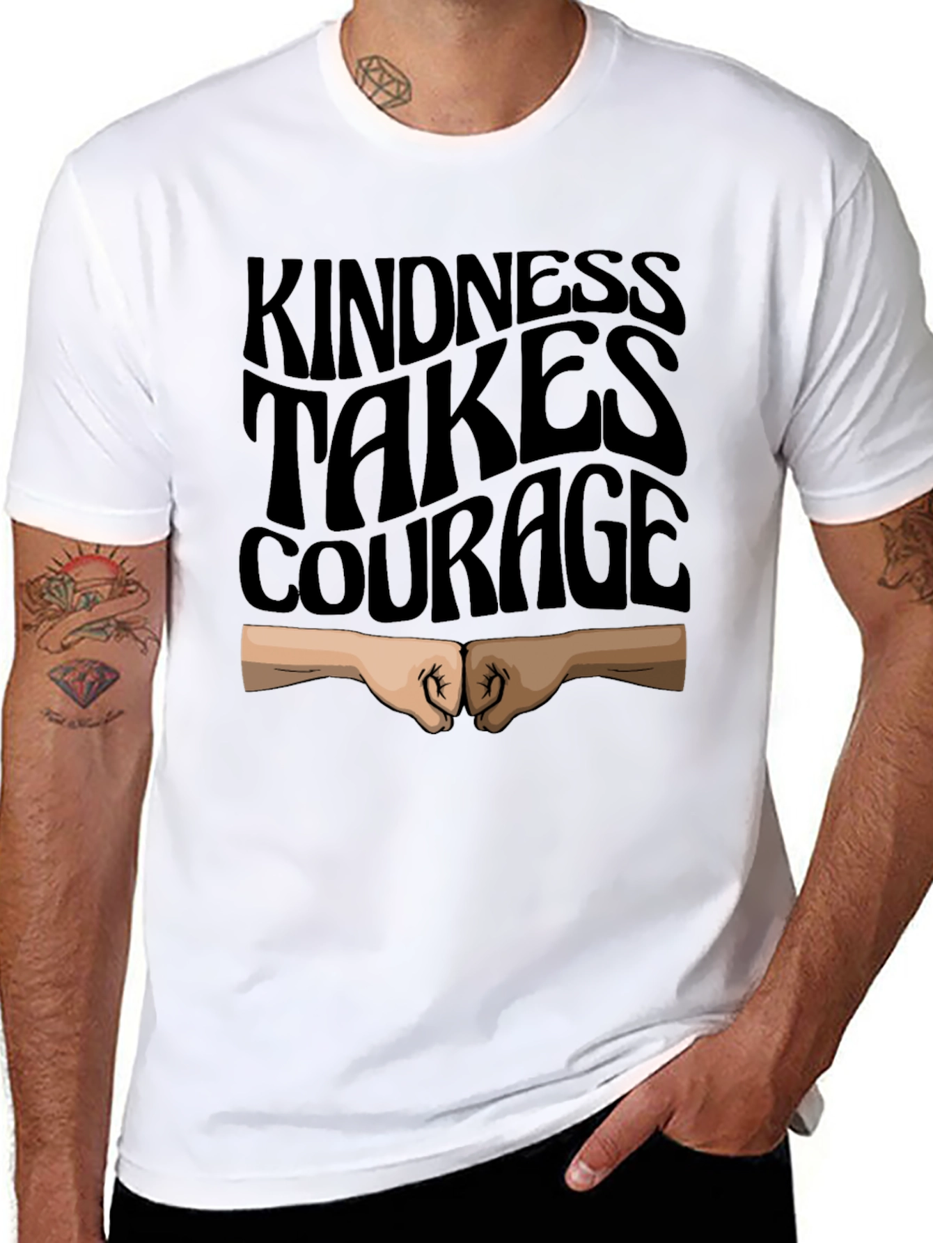 Kindness Takes Courage Black T-Shirt