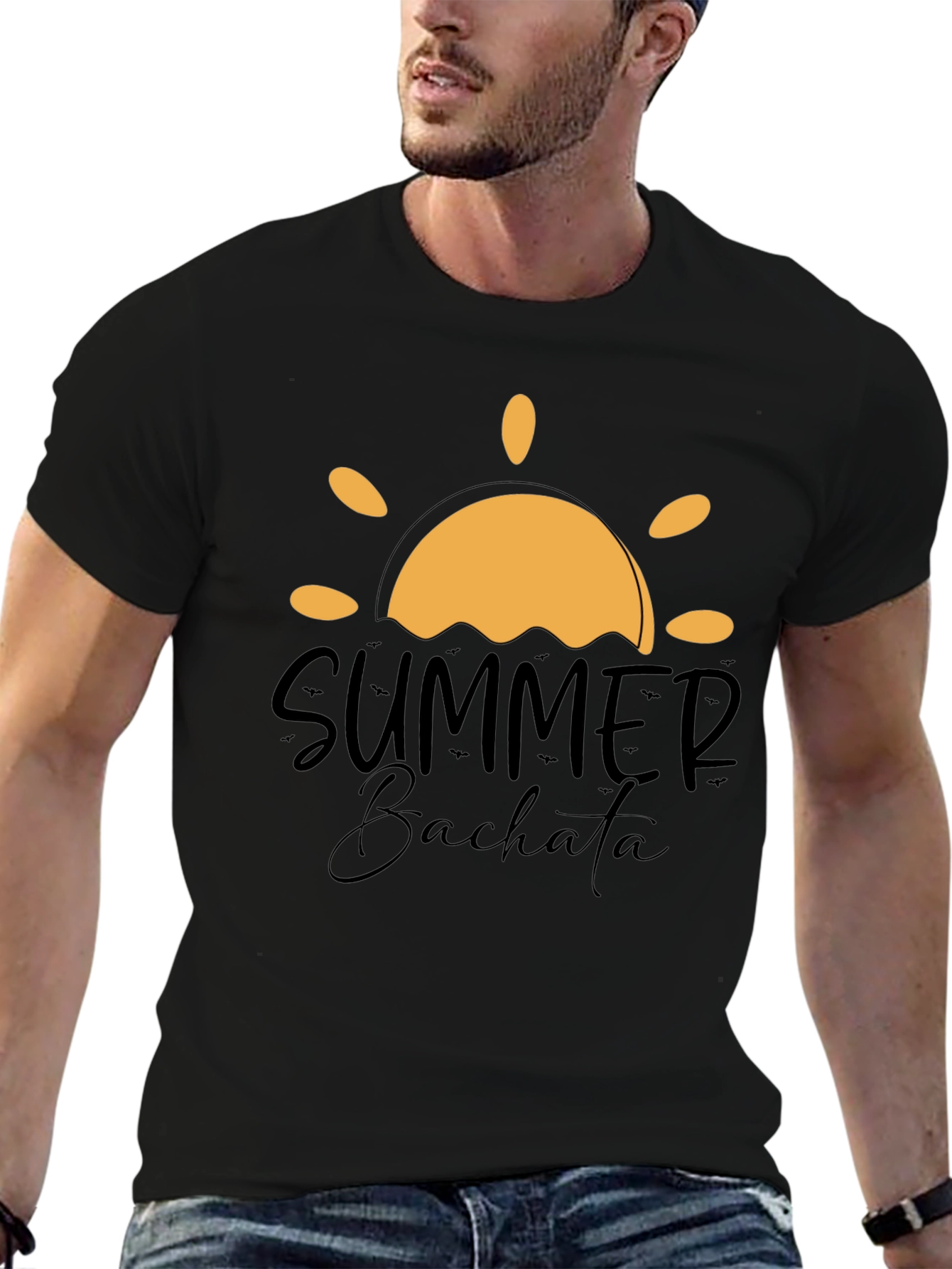 Summer Bachata Graphic Tee - Stylish Black T-Shirt