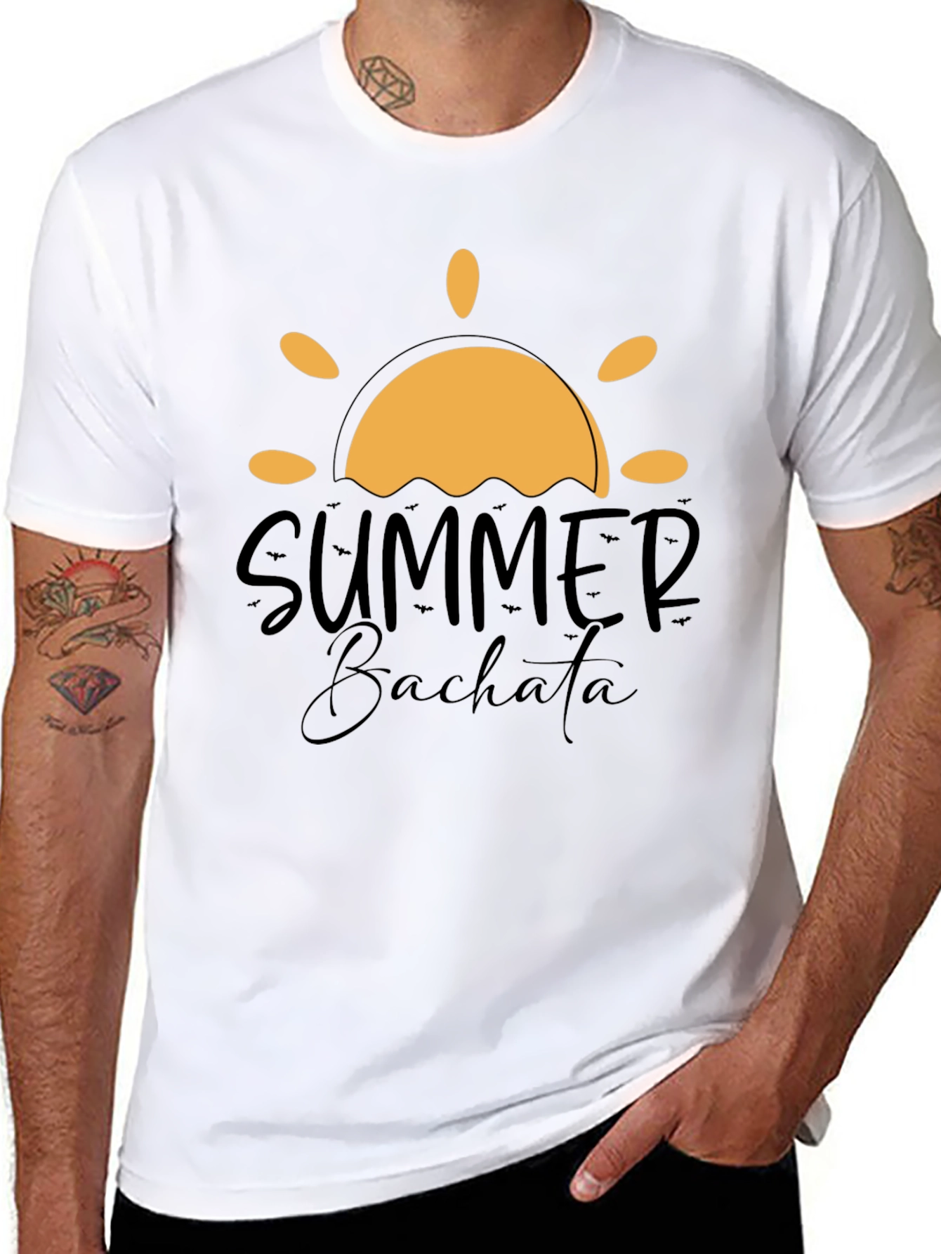 Summer Bachata Graphic Tee - Stylish Black T-Shirt