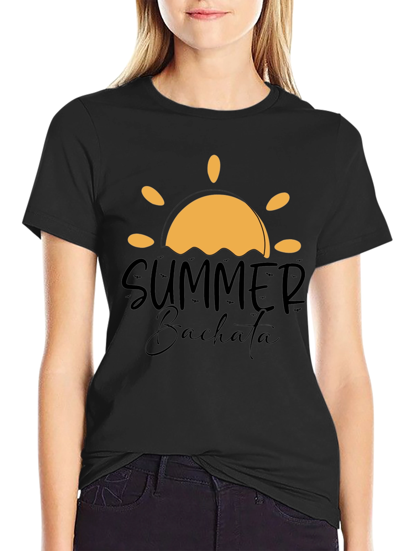 Summer Bachata Graphic Tee - Stylish Black T-Shirt